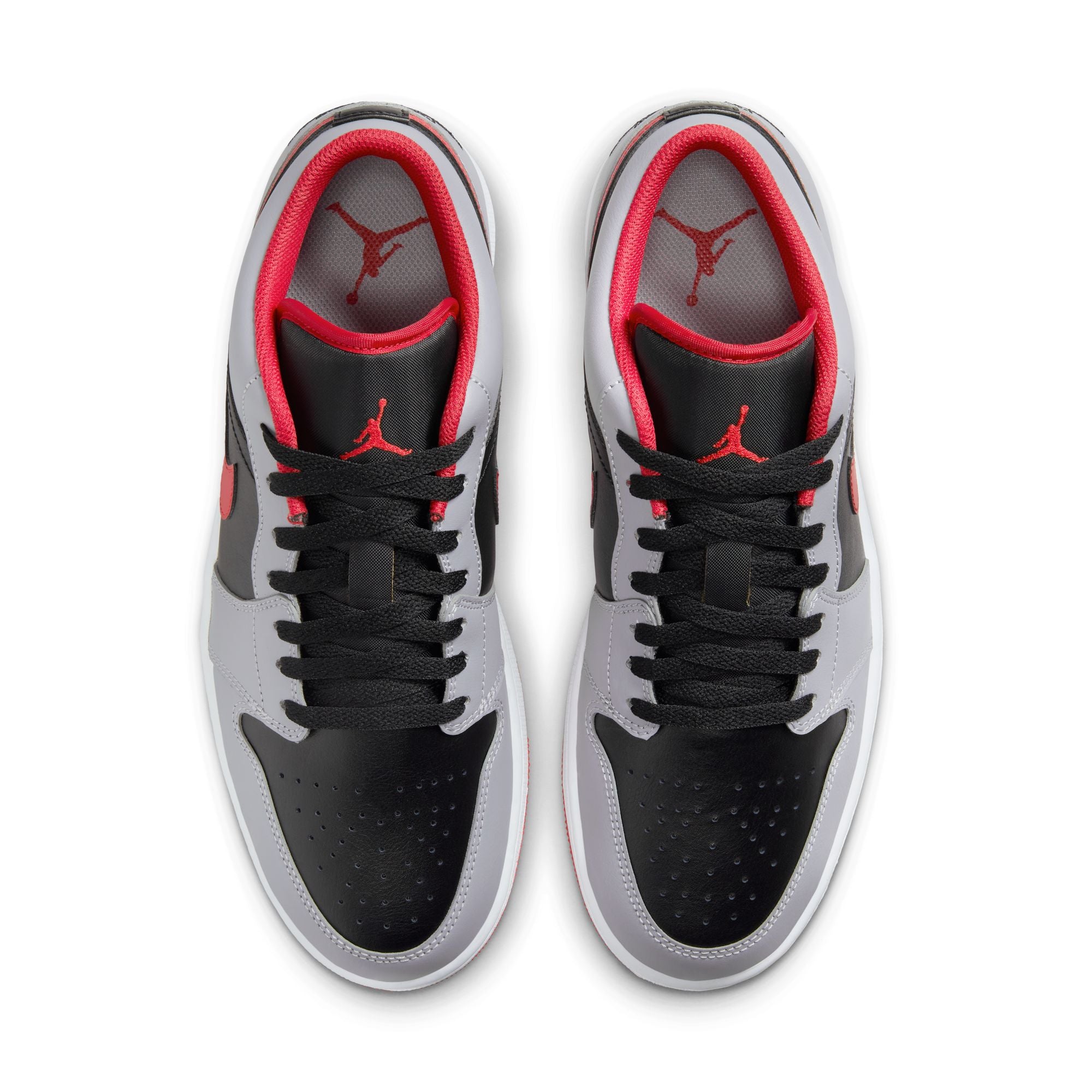 MENS AIR JORDAN 1 LOW (CEMENT GREY/RED/BLACK)