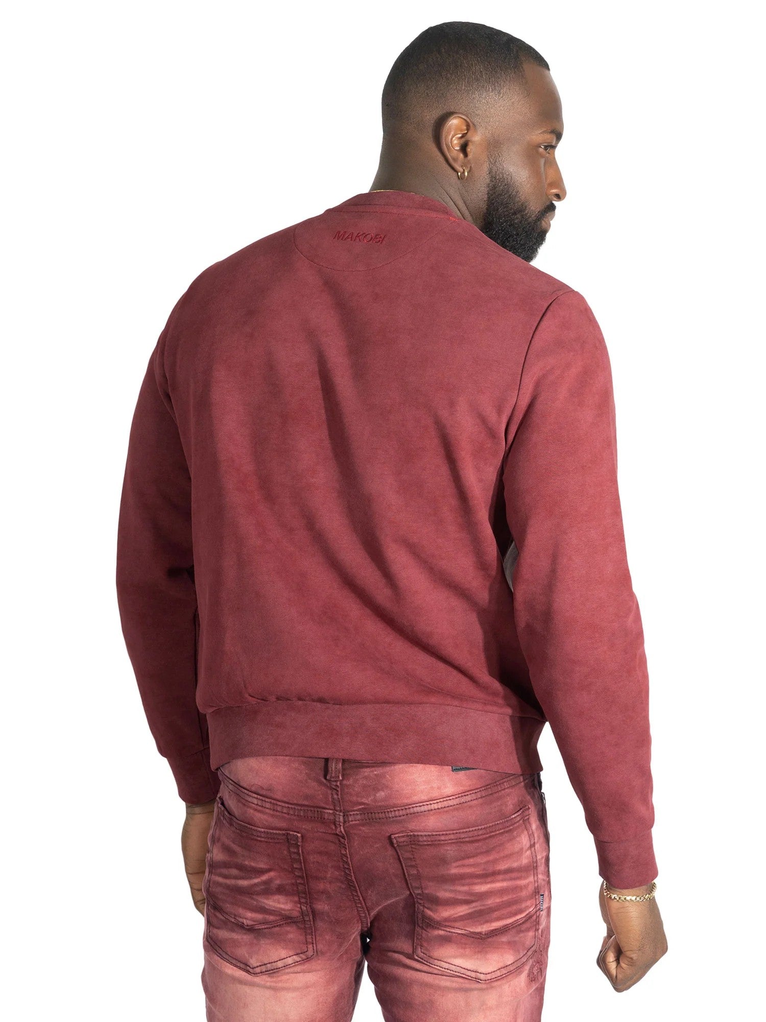 MENS MAKOBI LORENZINO CREWNECK (BURGUNDY)