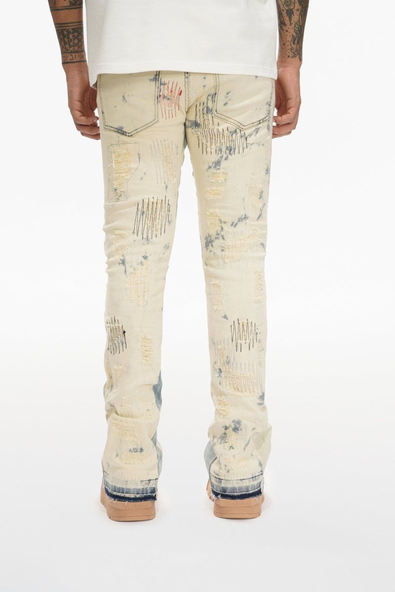 MENS VALABASAS SHED STACKED JEAN (LIGHT BLEACH BLUE)