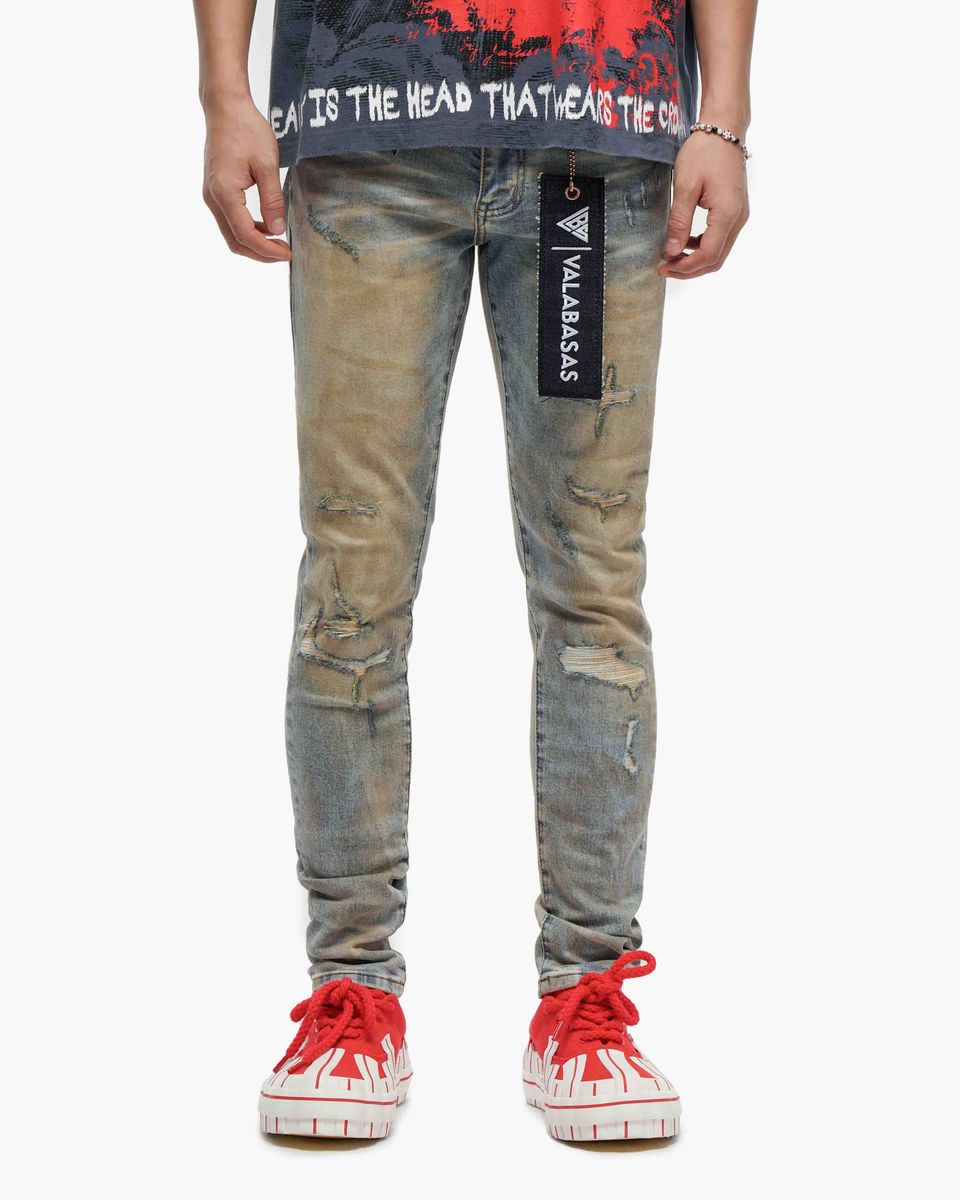 MENS VALABASAS VALTHORNE SKINNY JEAN (DIRTY BLUE)