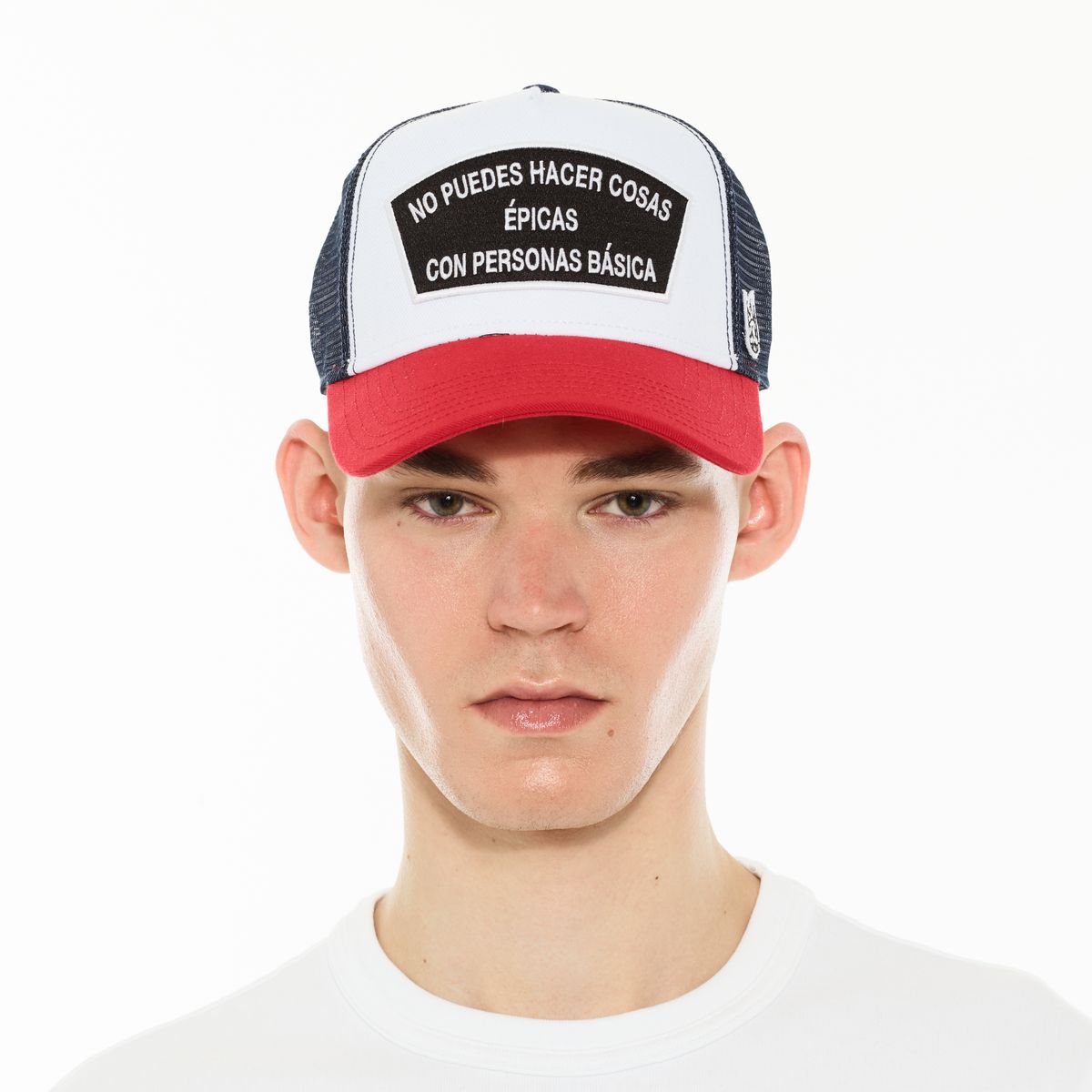 CULT "SPANISH EPIC SHIT" LOGO MESH BACK TRUCKER HAT (WHITE)