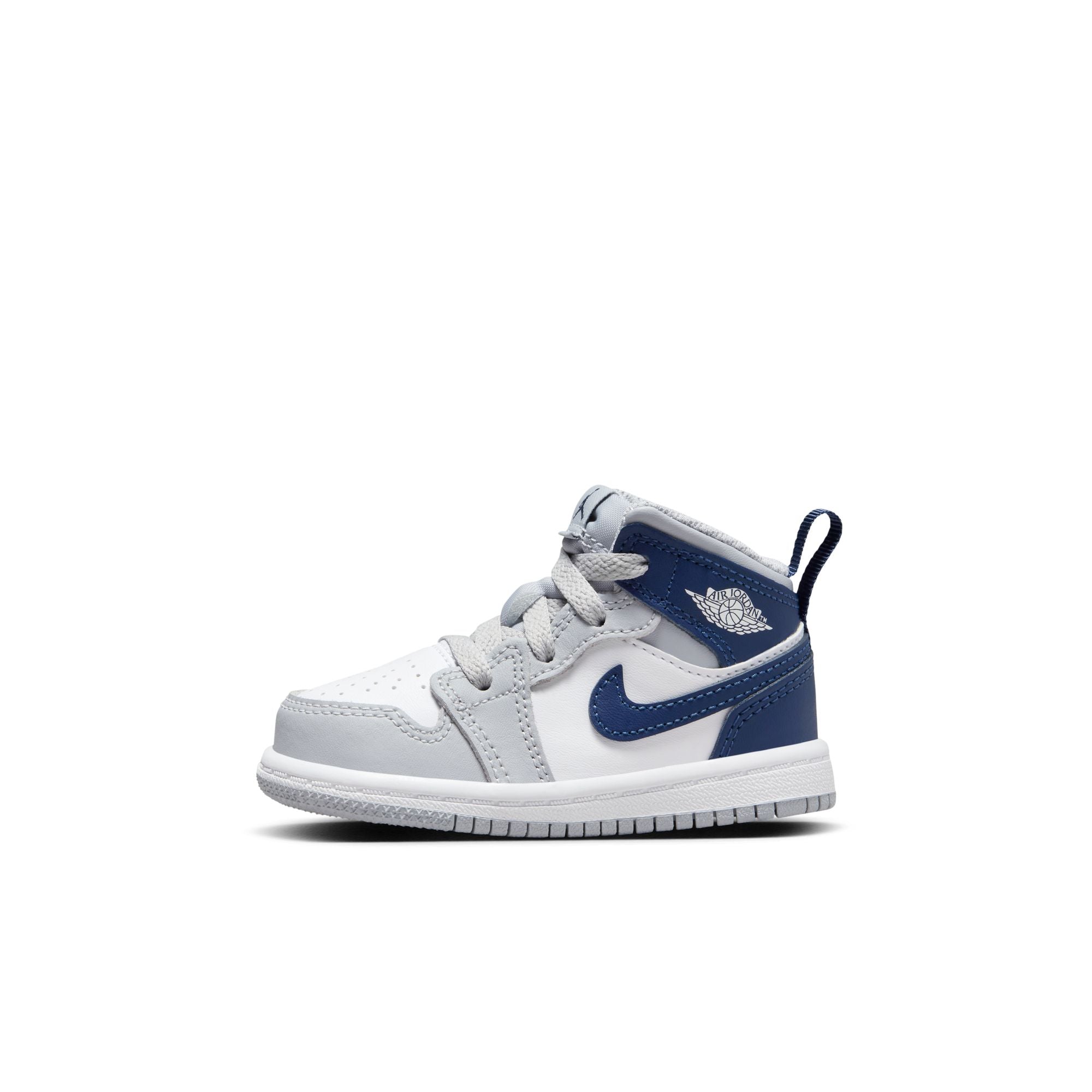 KIDS JORDAN 1 MID TD (WHITE/MIDNIGHT NAVY)