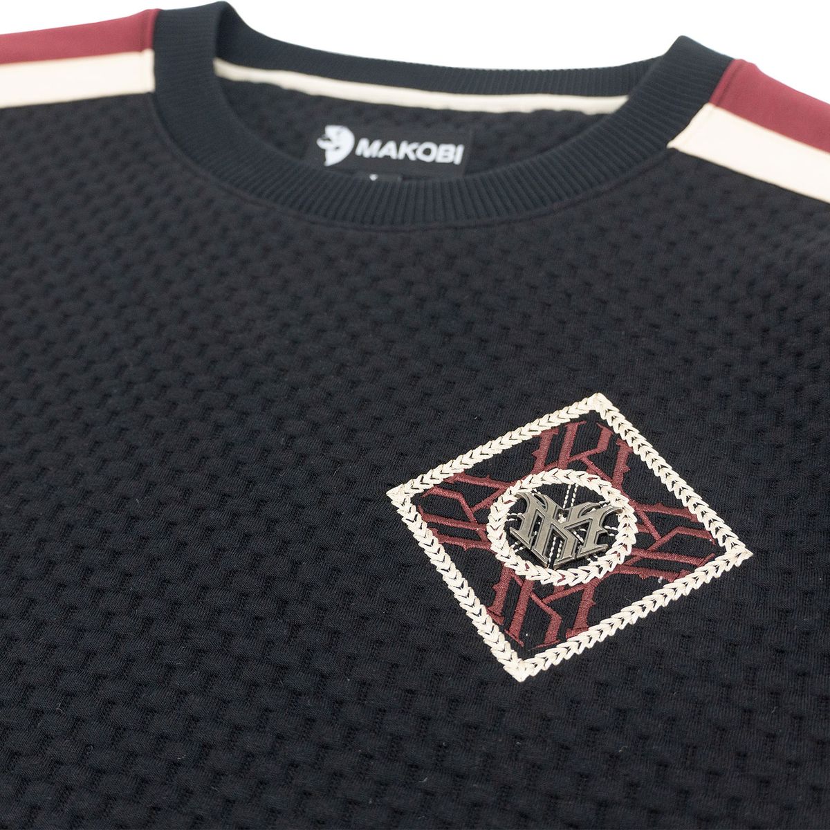 MENS MAKOBI LORENZO JACQUARD CREWNECK (BLACK)