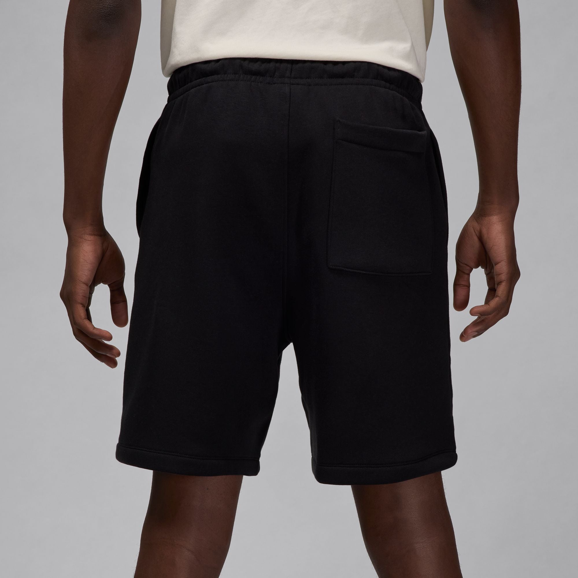 MENS JORDAN BROOKLYN FLEECE SHORT (BLACK/WHITE)
