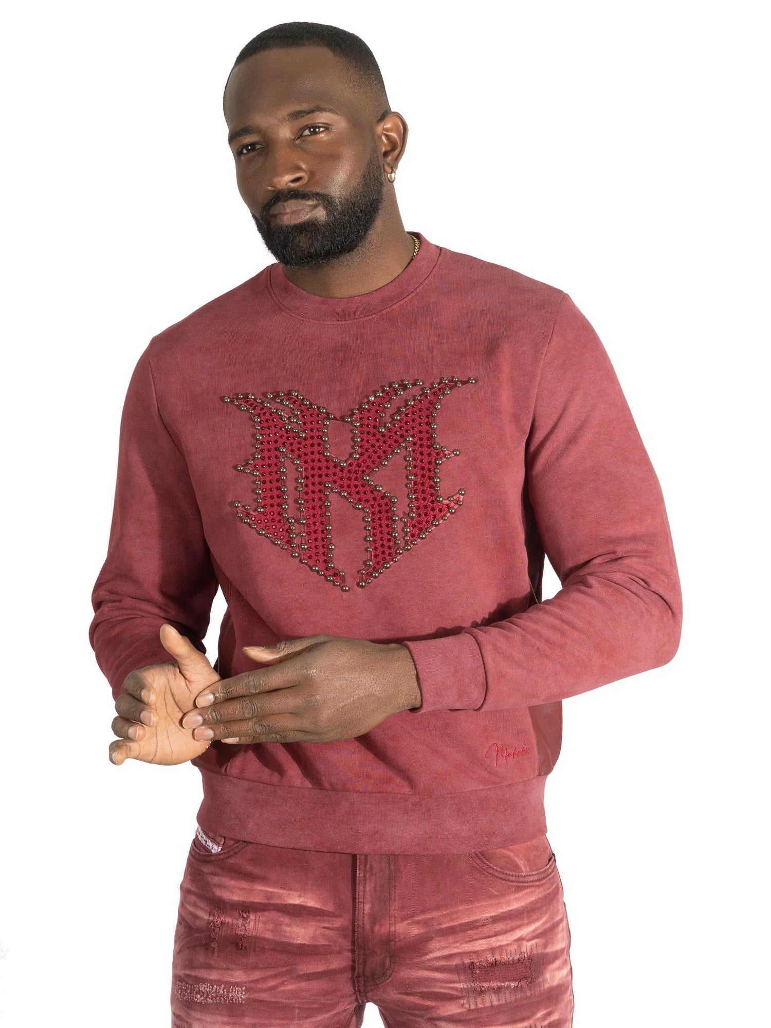 MENS MAKOBI LORENZINO CREWNECK (BURGUNDY)