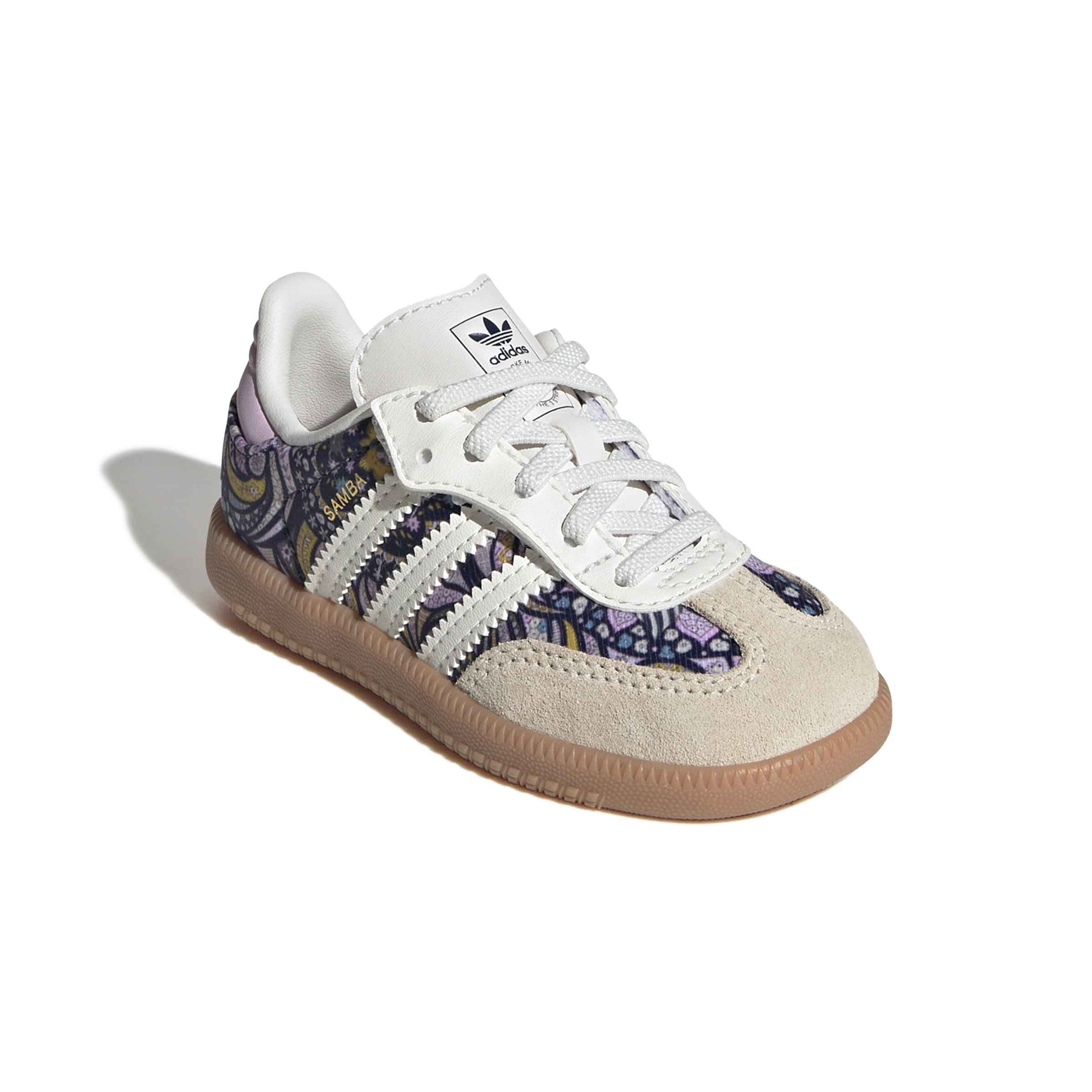 KIDS ADIDAS LIBERTY LONDON SAMBA OG COMFORT CLOSURE ELASTIC LACE I (WHITE/PURPLE)