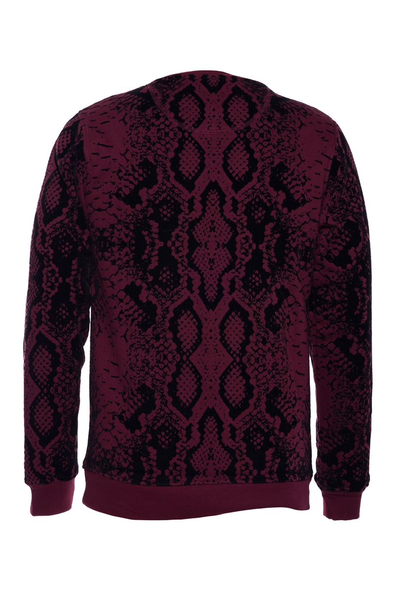HOLDEN | MENS LS FANCY KNIT CREW (CRANBERRY)