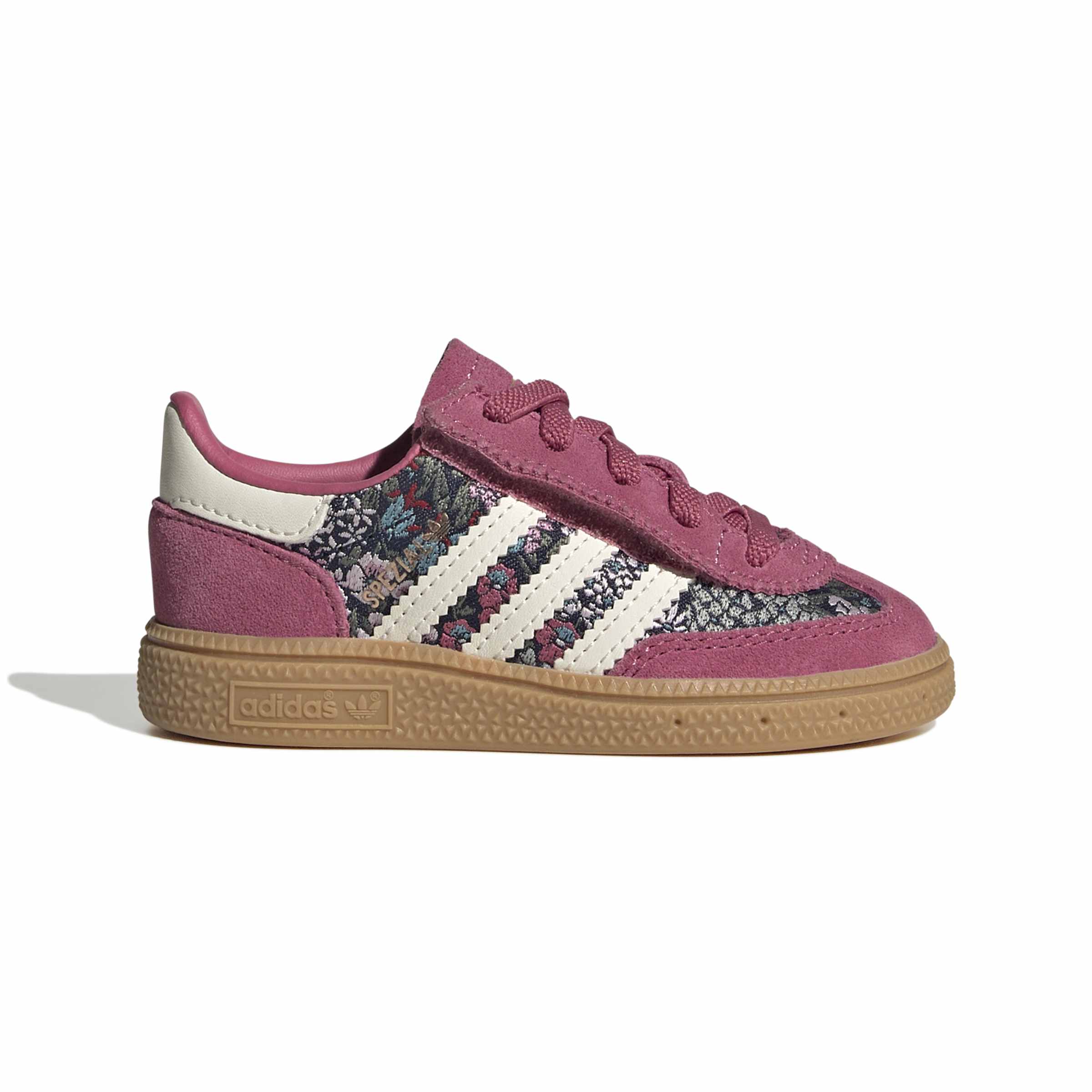 KIDS ADIDAS LIBERTY HANDBALL SPEZIAL COMFORT CLOSURE ELASTIC LACE TD (DUAL MAGENTA / CREAM WHITE / GUM)