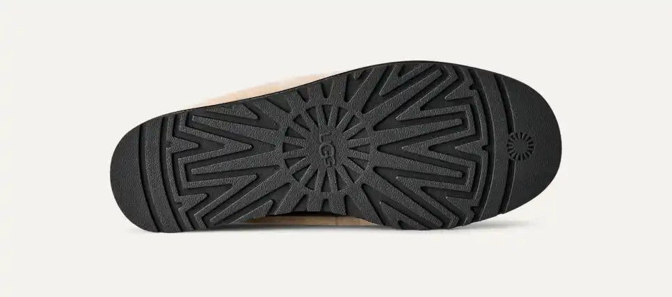 WOMENS UGG ZORA LEATHER BALLET FLAT (BLACK)