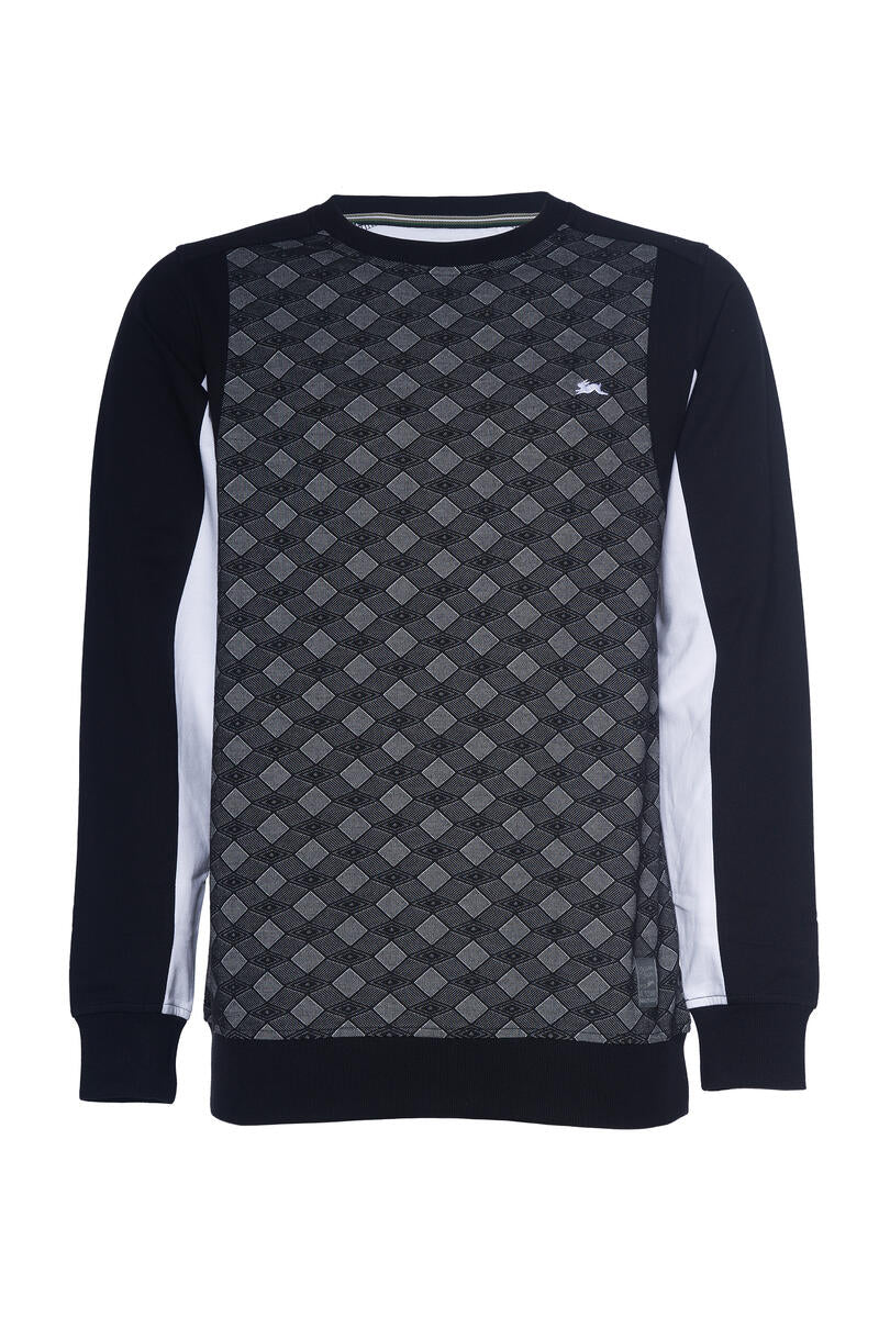 LELAND | MENS LS SWEATER (CAVIAR)