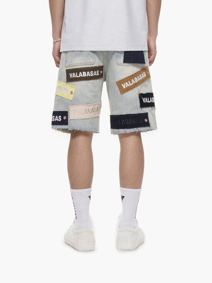 MENS VALABASAS "BANNER" DENIM SHORTS (LIGHT VINTAGE)
