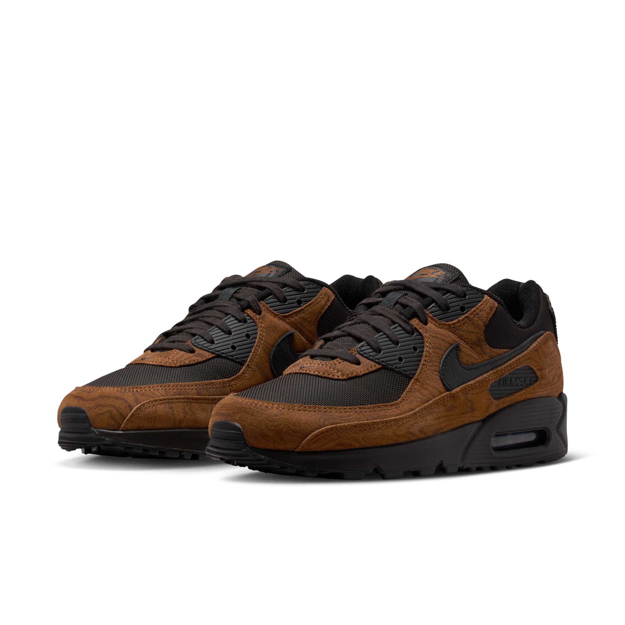 MENS NIKE AIR MAX 90 PRM (LT BRITISH TAN/BLACK/VELVET BROWN)