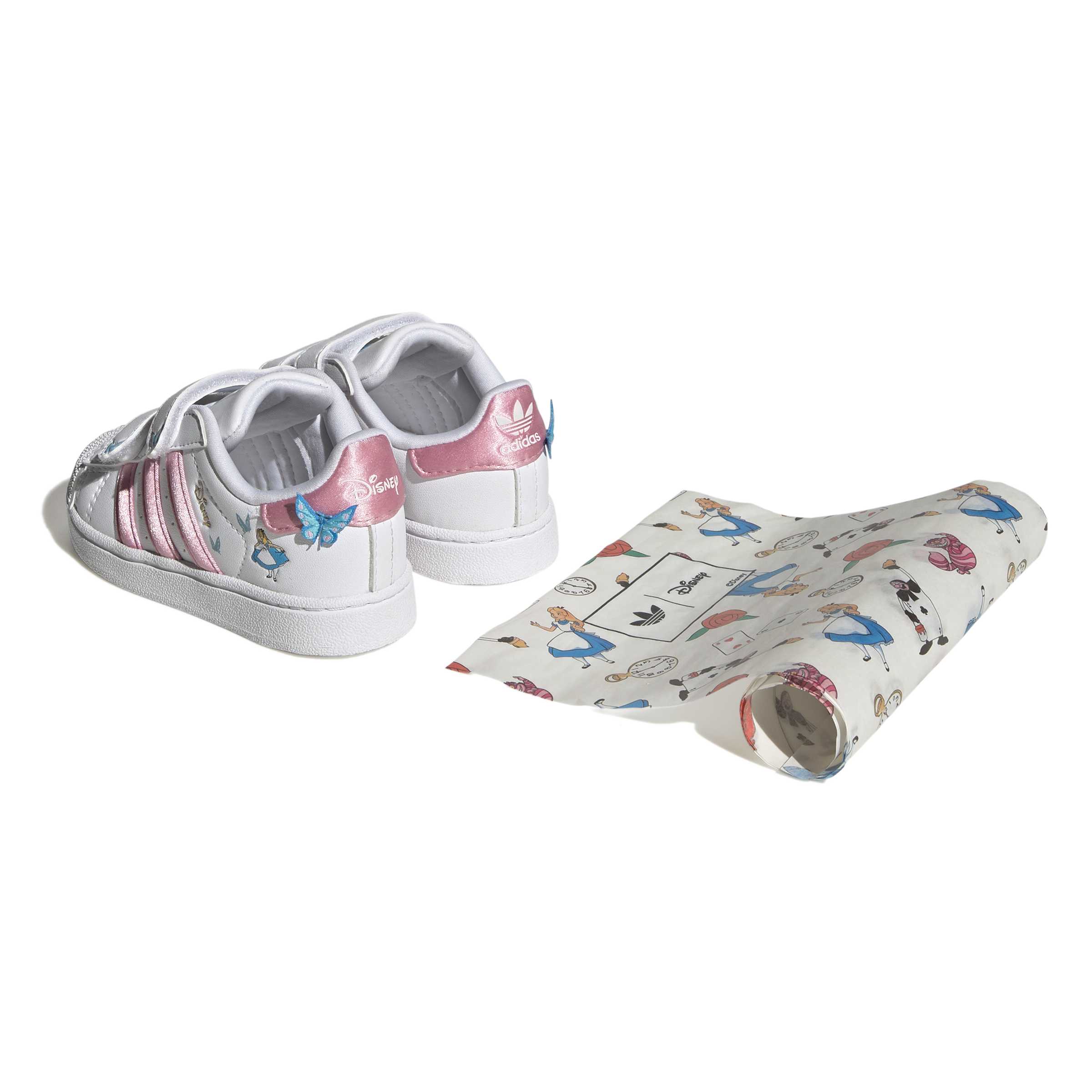 KIDS ADIDAS DISNEY SUPERSTAR II COMFORT CLOSURE I (CLOUD WHITE / LIGHT PINK / LUCID AQUAMARINE)
