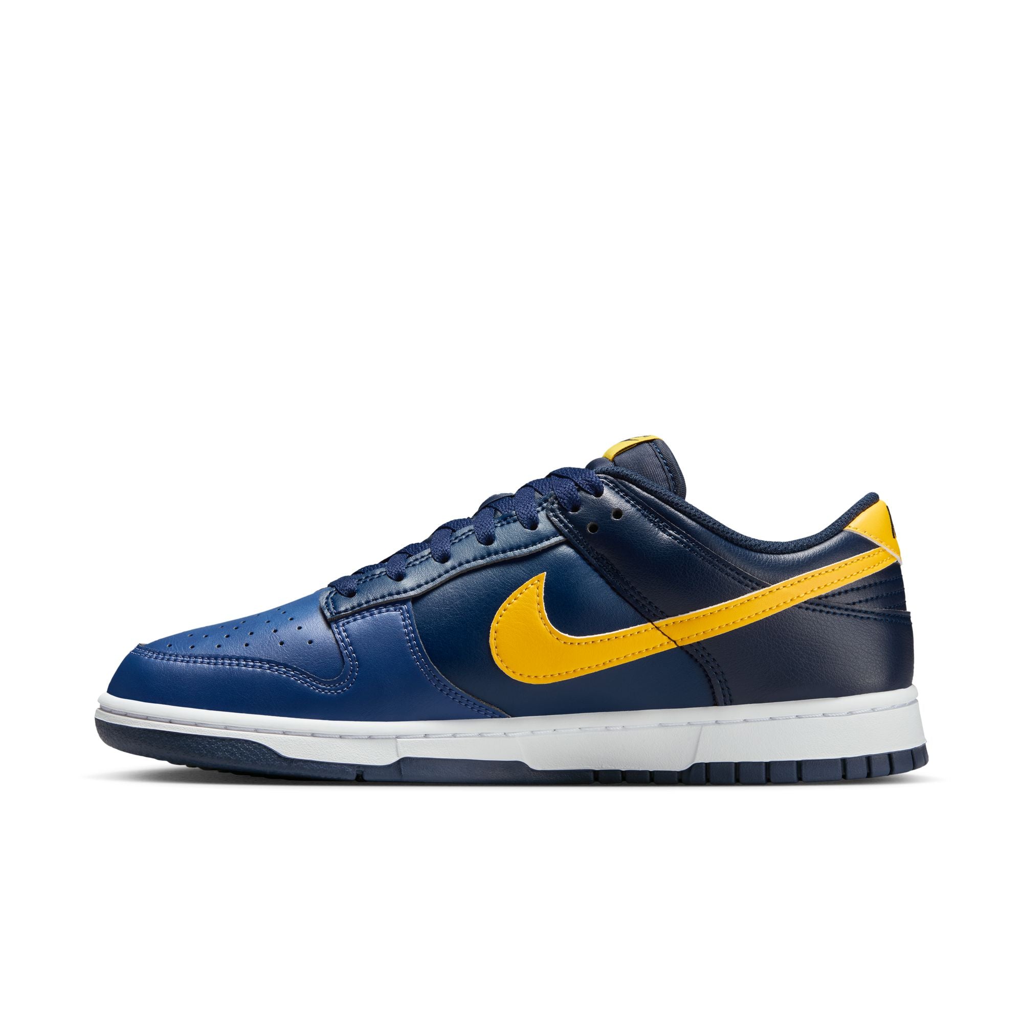 MENS NIKE DUNK LOW RETRO (BLUE LEGEND/VARSITY MAIZE/MIDNIGHT NAVY)