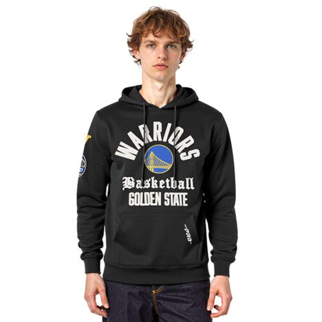 MENS PRO STANDARD GOLDEN STATE WARRIORS MODERN ORIGINALS M FLC PO HOODIE (BLACK)