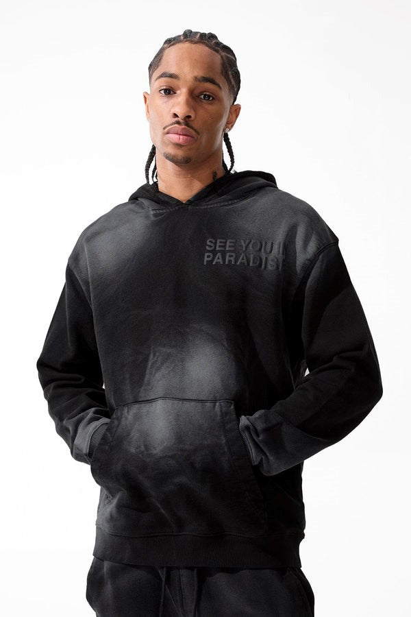 MENS JORDAN CRAIG PARADISE WASHED PULLOVER HOODIE (VINTAGE BLACK)