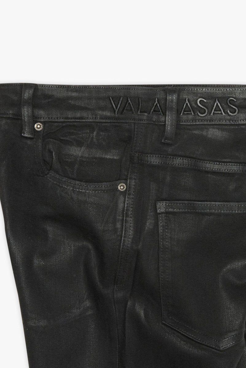 MENS VALABASAS "MR.STACKED" JEAN (BLACK WASH WAXED)