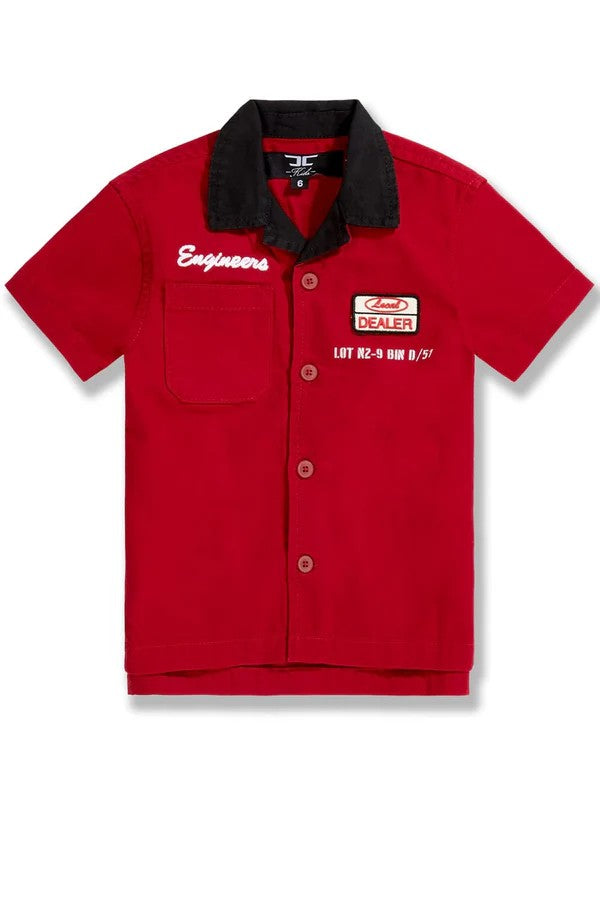 KIDS JORDAN CRAIG THE RE-UP MECHANIC SHIRT (RED)