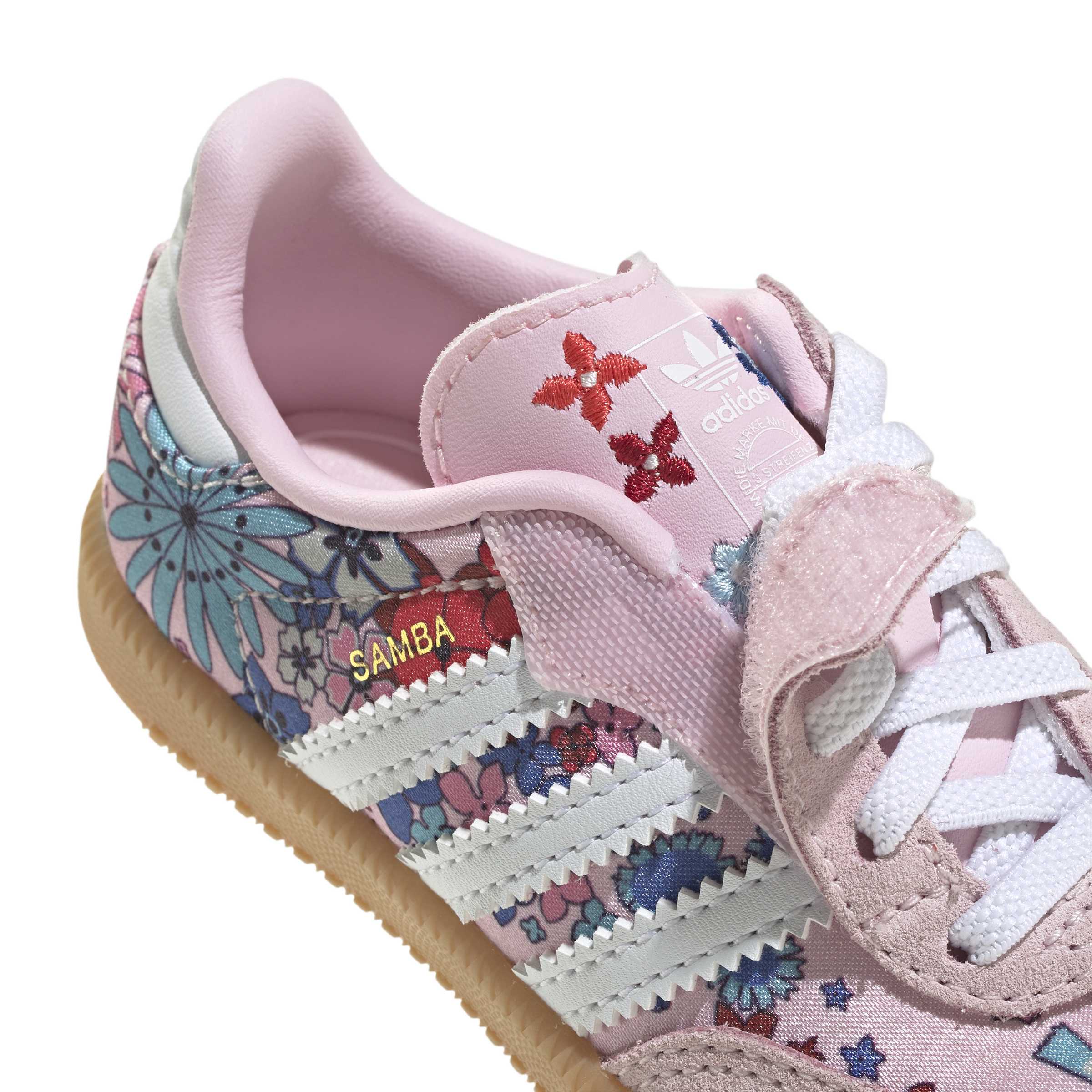 KIDS ADIDAS LIBERTY LONDON SAMBA OG COMFORT CLOSURE ELASTIC LACE I (CLEAR PINK / CLOUD WHITE / GUM)