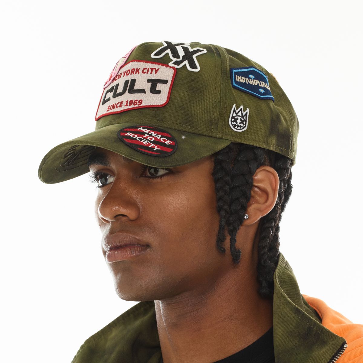 CULT MESH BACK TRUCKER HAT "CAMO PATCH" (CAMO)