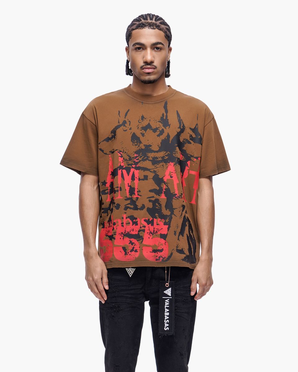 MENS VALABASAS "ART" SHIRT (BROWN)