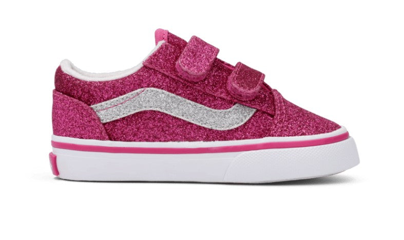 KIDS VANS OLD SKOOL V TD (GLITTER RASPBERRY ROSE)