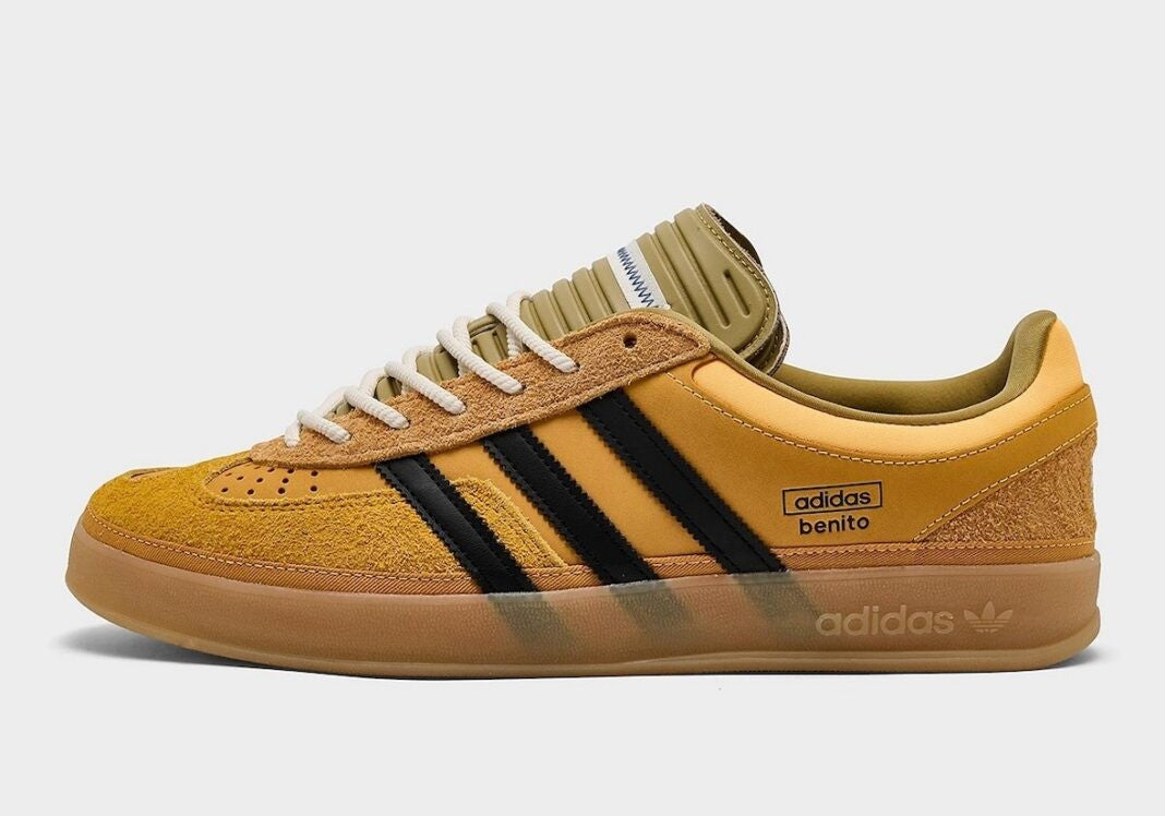 BAD BUNNY X MENS ADIDAS GAZELLE INDOOR (SOLAR GOLD / CORE BLACK)