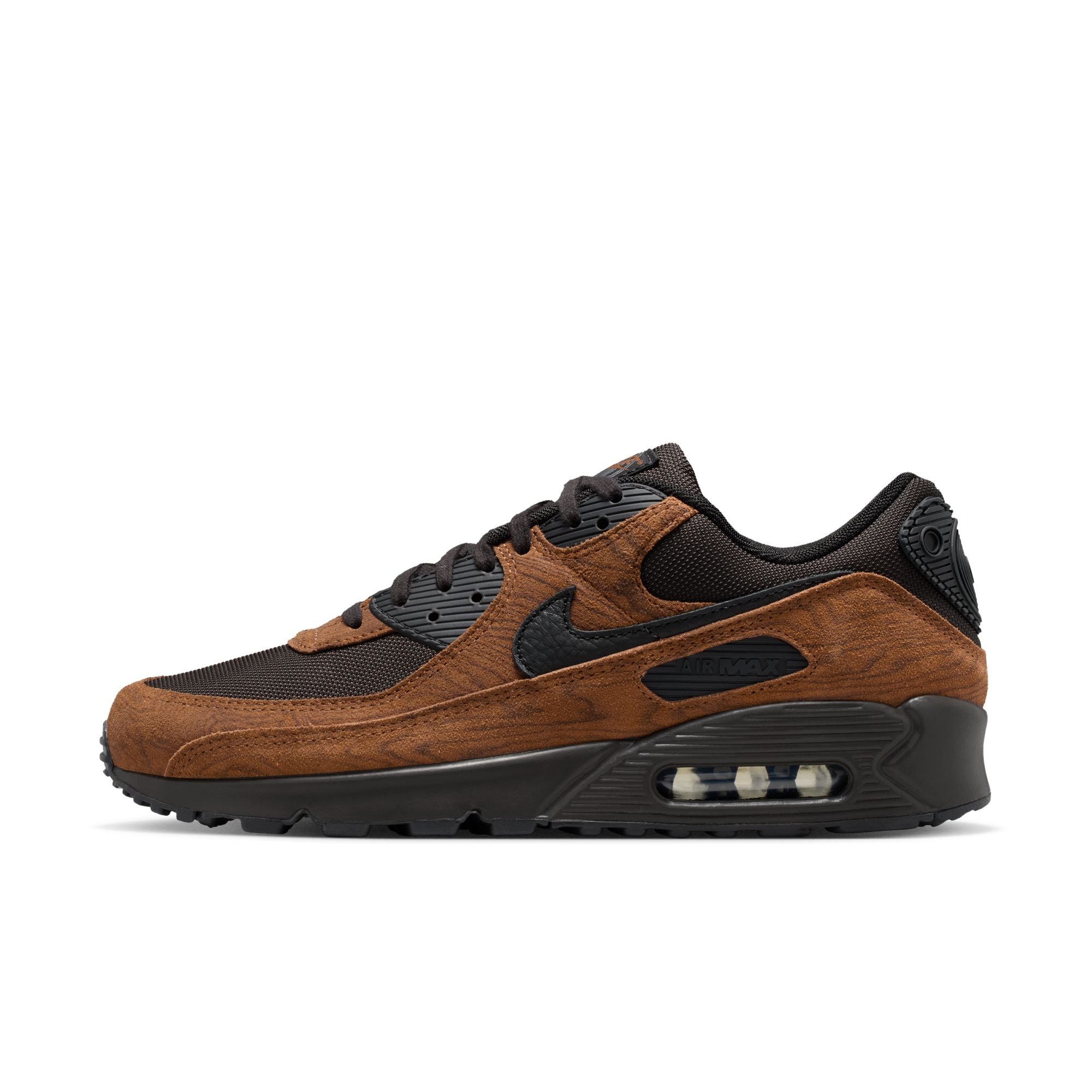 MENS NIKE AIR MAX 90 PRM (LT BRITISH TAN/BLACK/VELVET BROWN)