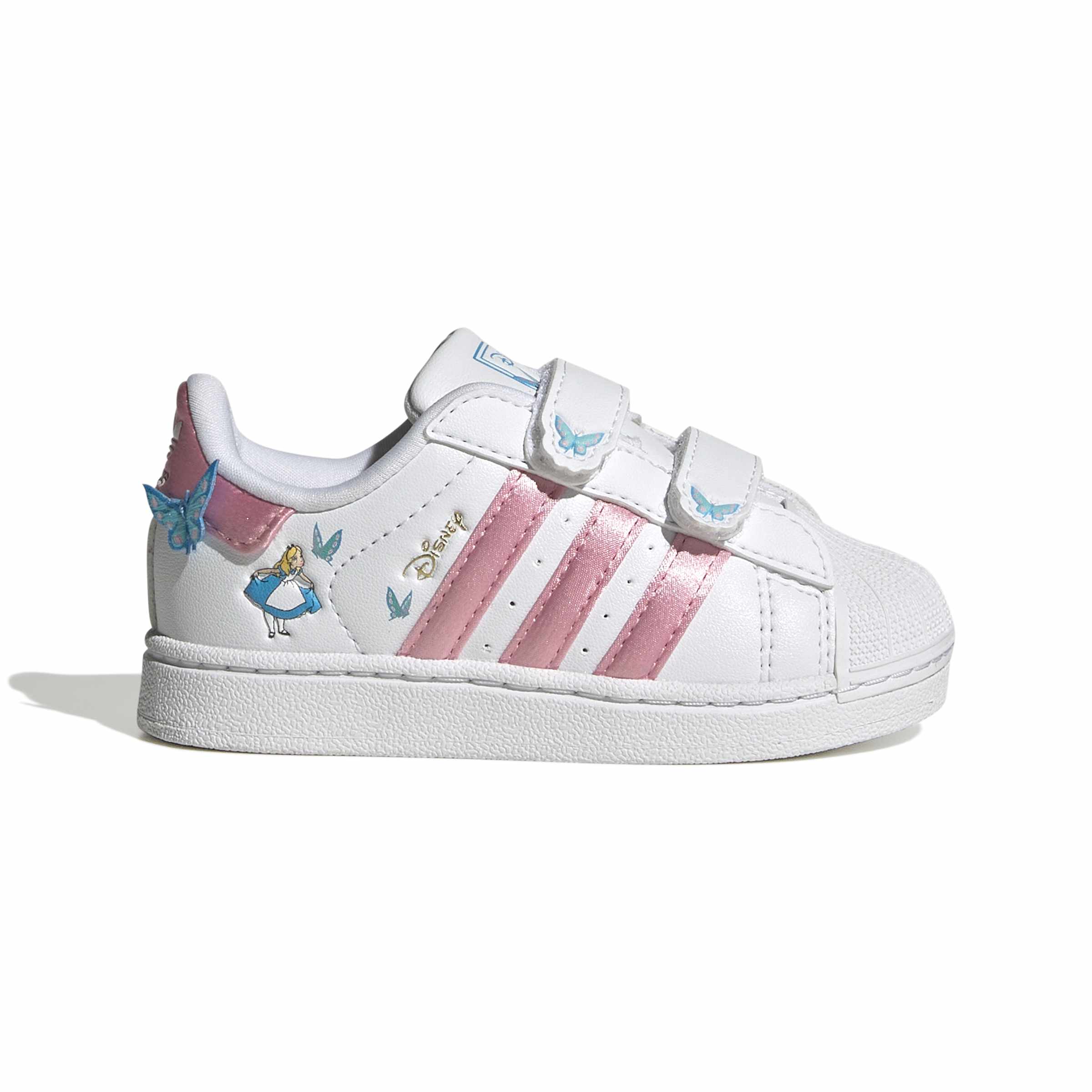 KIDS ADIDAS DISNEY SUPERSTAR II COMFORT CLOSURE I (CLOUD WHITE / LIGHT PINK / LUCID AQUAMARINE)