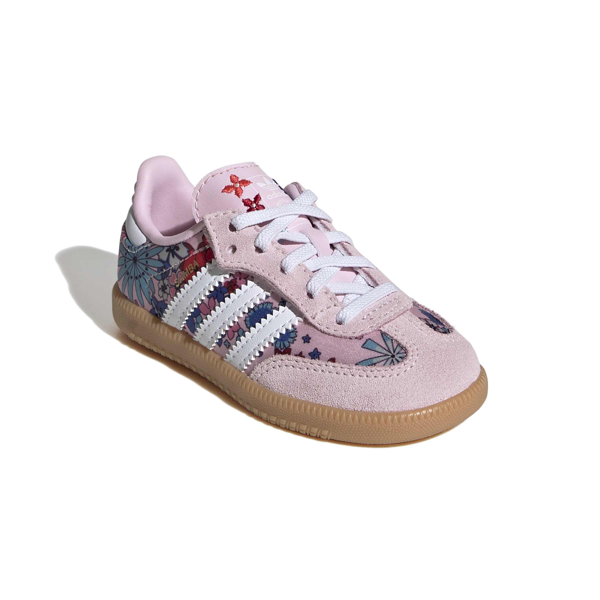 KIDS ADIDAS LIBERTY LONDON SAMBA OG COMFORT CLOSURE ELASTIC LACE I (CLEAR PINK / CLOUD WHITE / GUM)