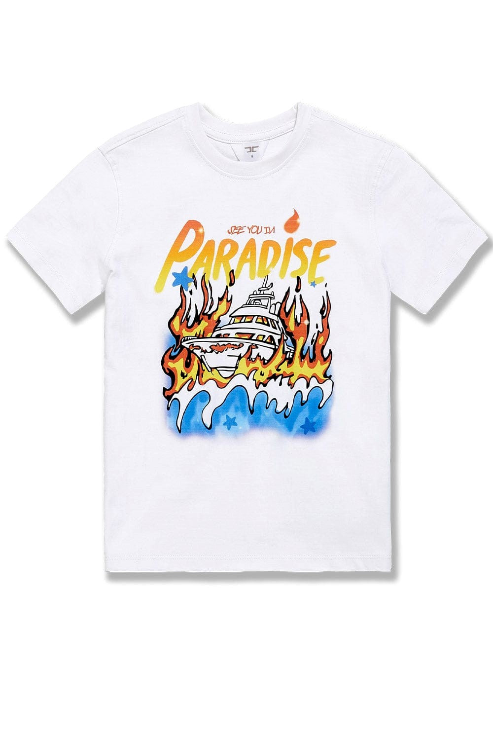 KIDS JORDAN CRAIG BURN THE BOATS T-SHIRT (WHITE)