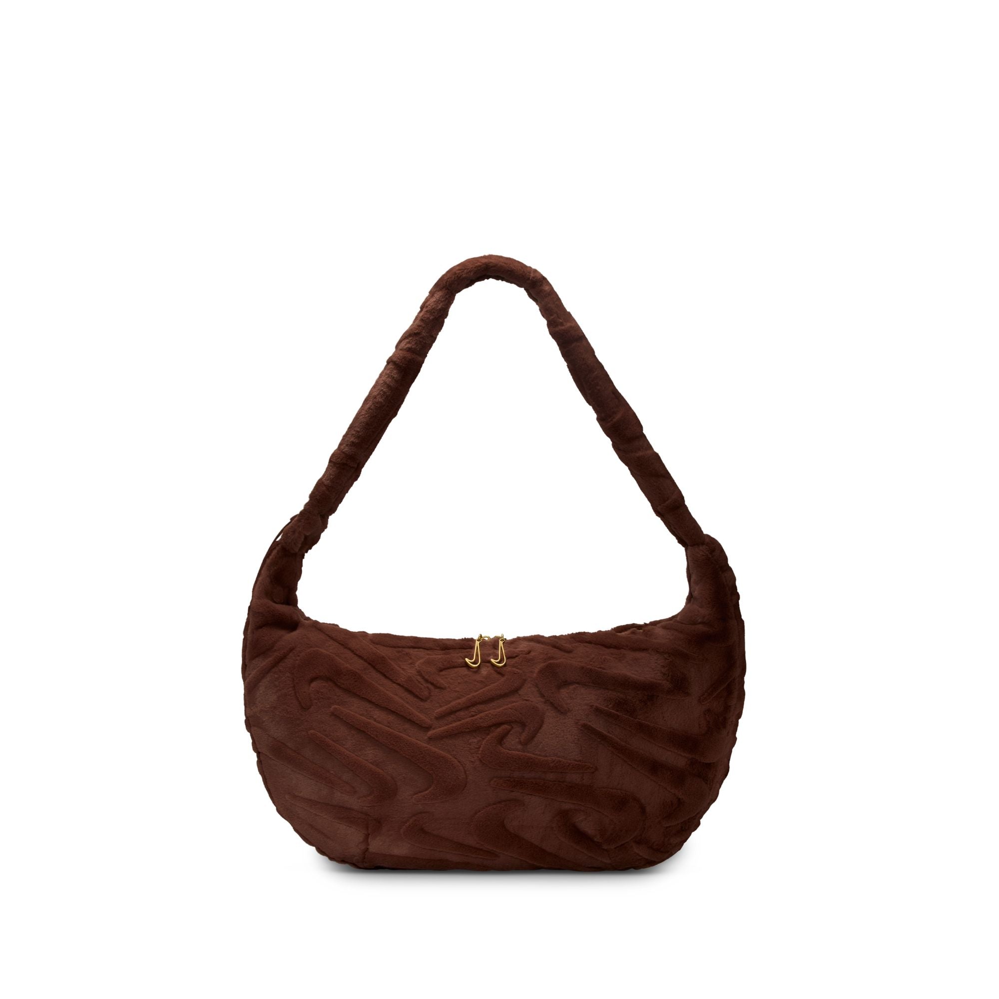 UNISEX NIKE SPORTSWEAR FAUX FUR SLOUCHY BAG (FAUNA BROWN)
