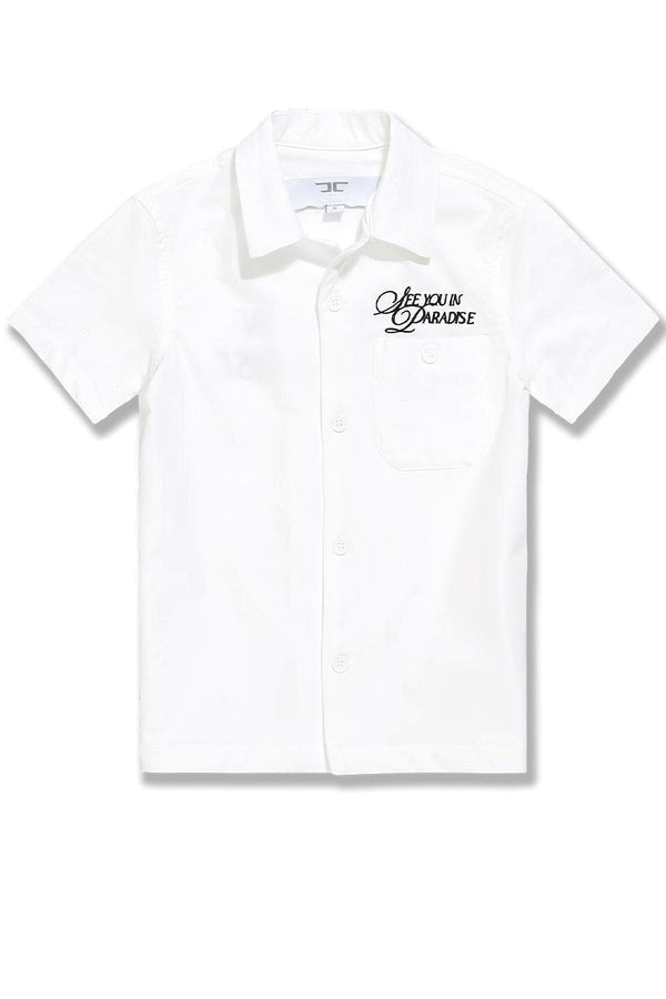 KIDS JORDAN CRAIG OAKLAND MECHANIC S/S SHIRT (WHITE)