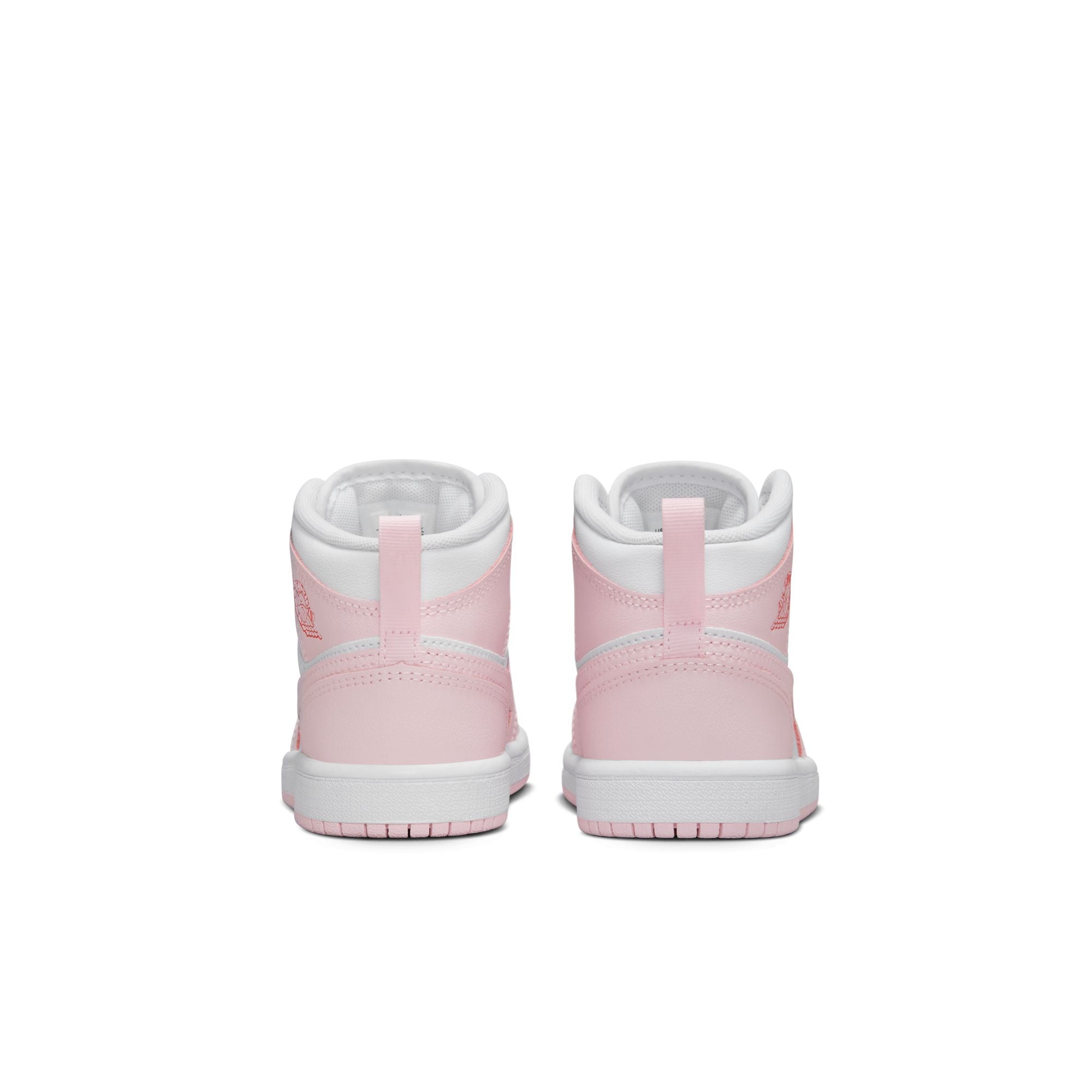 KIDS JORDAN 1 MID PS (PINK FOAM/WHITE/FIRE RED)