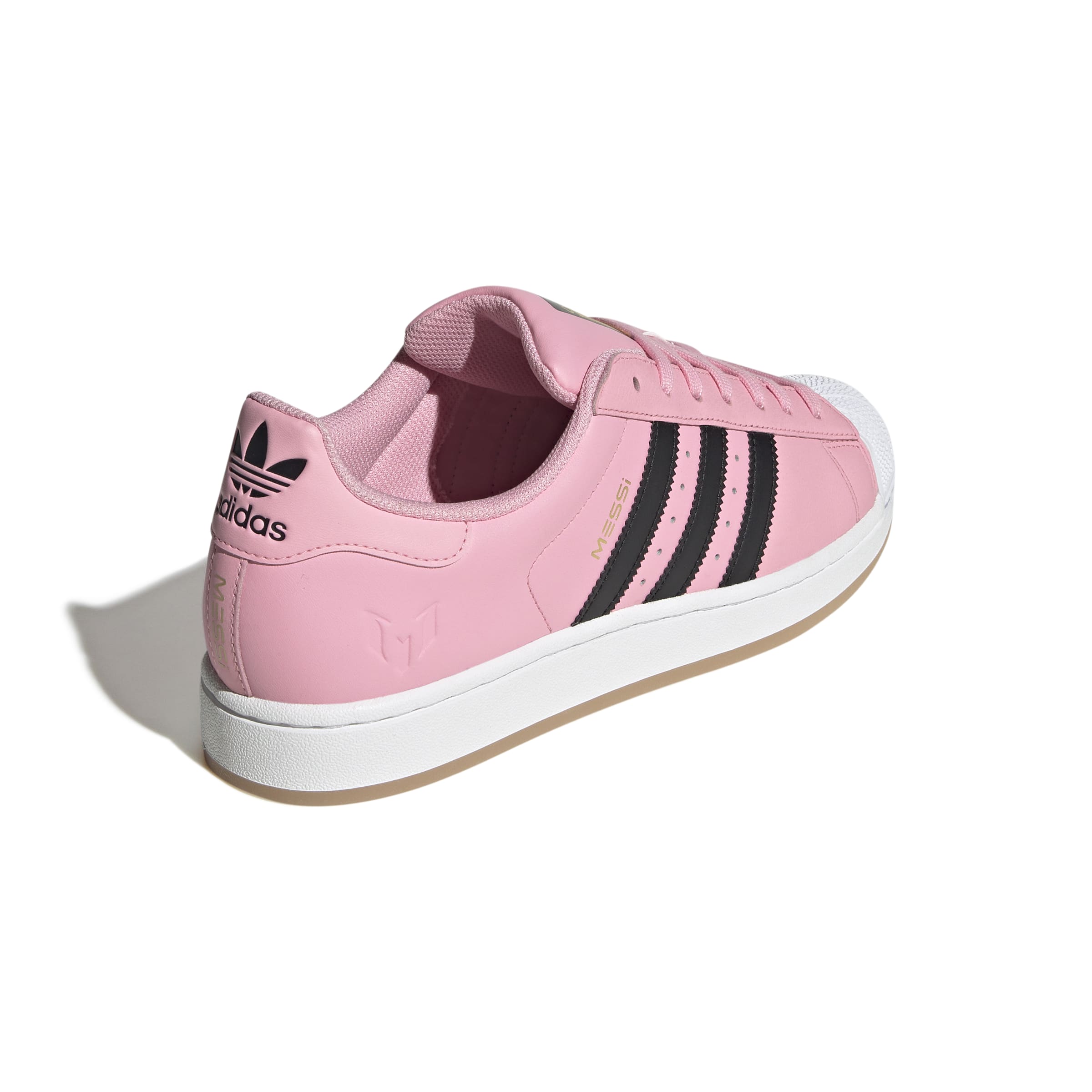 MENS ADIDAS SUPERSTAR MESSI (LIGHT PINK / CORE BLACK / GOLD METALLIC)