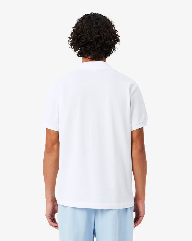 MENS LACOSTE CLASSIC FIT PRINTED PIQUÉ POLO (WHITE)