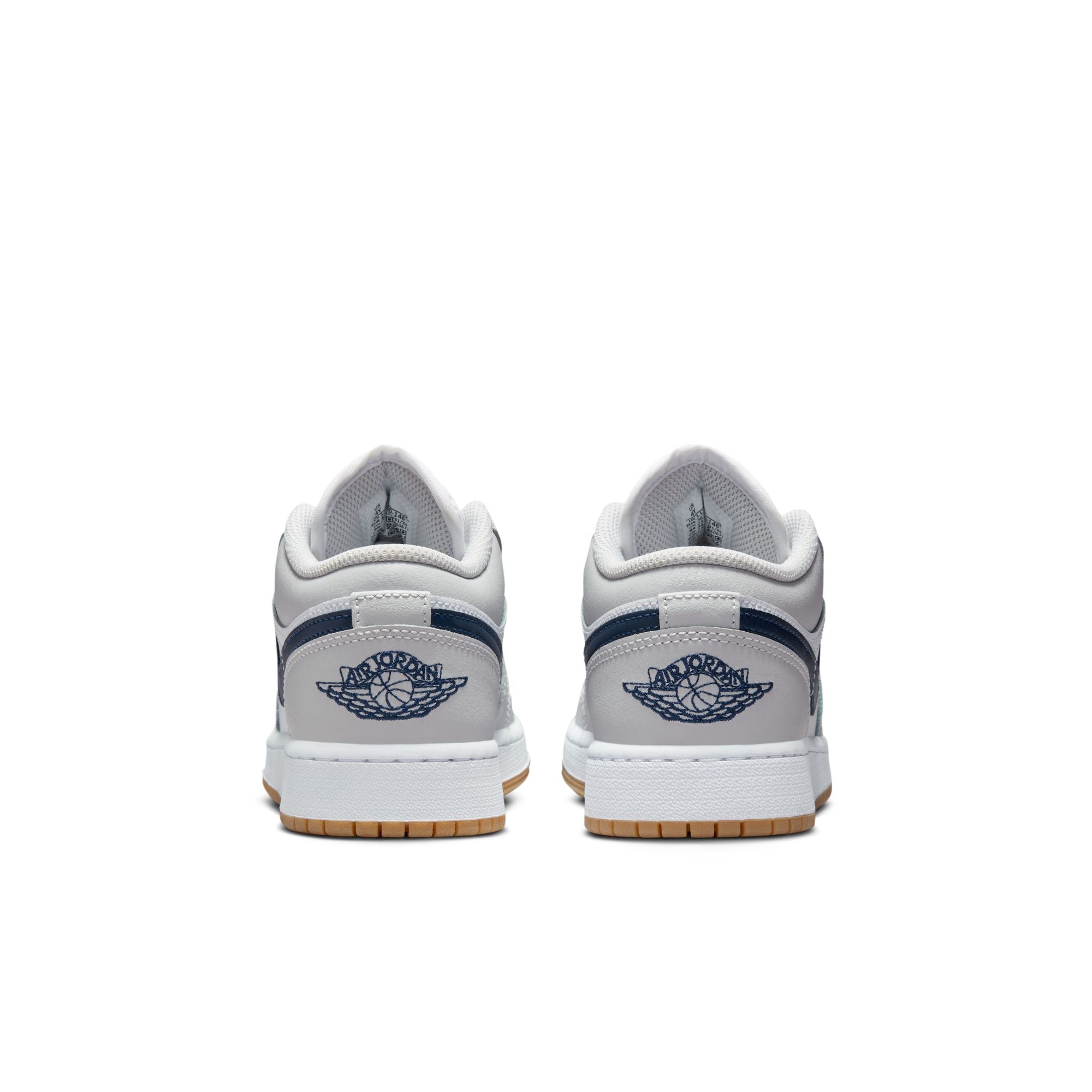 KIDS AIR JORDAN 1 LOW GS (WHITE/MIDNIGHT NAVY/NEUTRAL GREY)