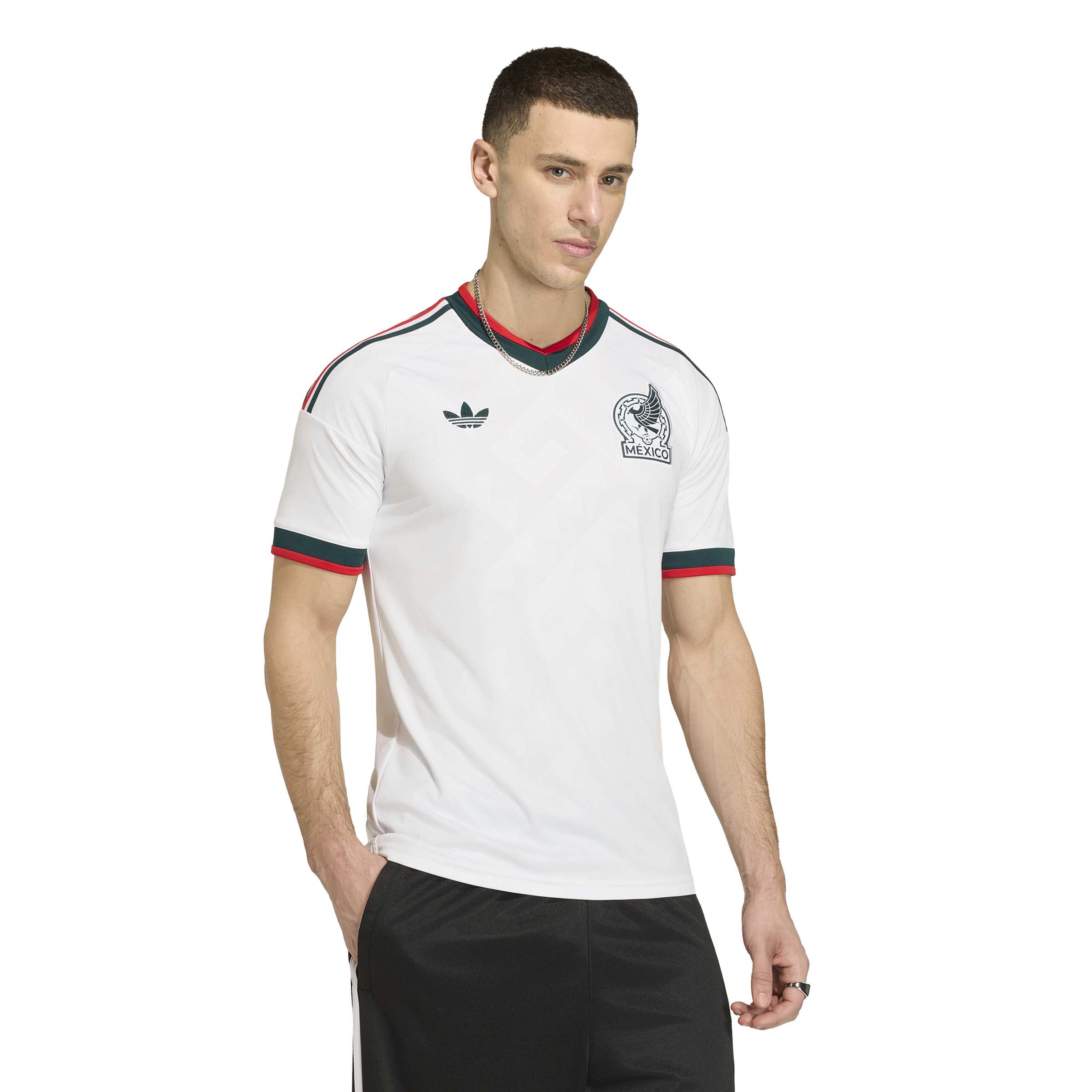 MENS ADIDAS MEXICO AWAY JERSEY (WHITE)