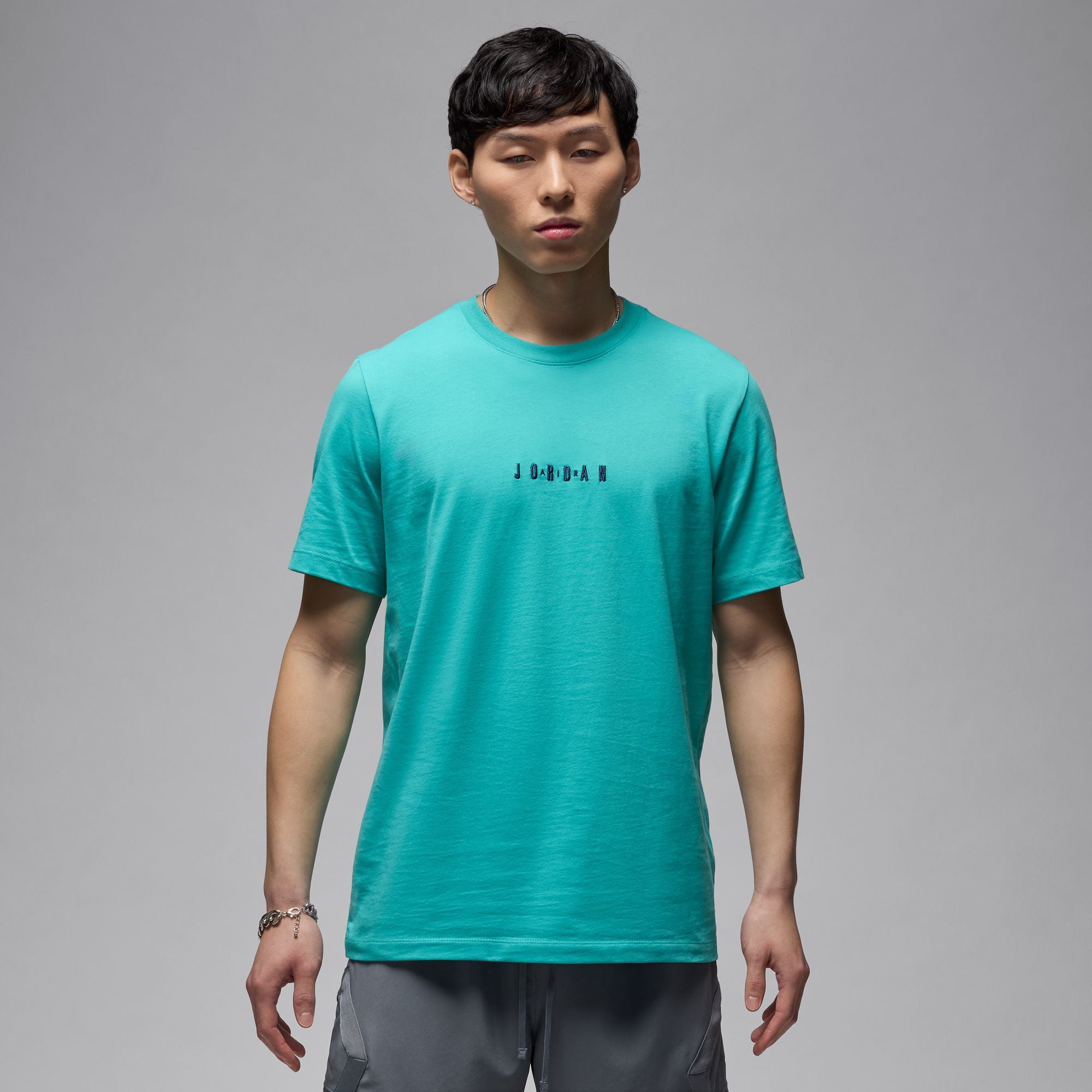 MENS JORDAN EMB JORDAN AIR SHIRT (WASHED TEAL/MIDNIGHT NAVY)