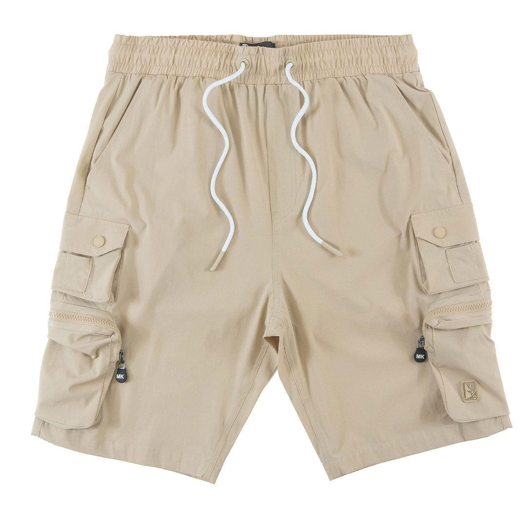 MENS MAKOBI COLTON NYLON SPANDEX CARGO SHORT (KHAKI)