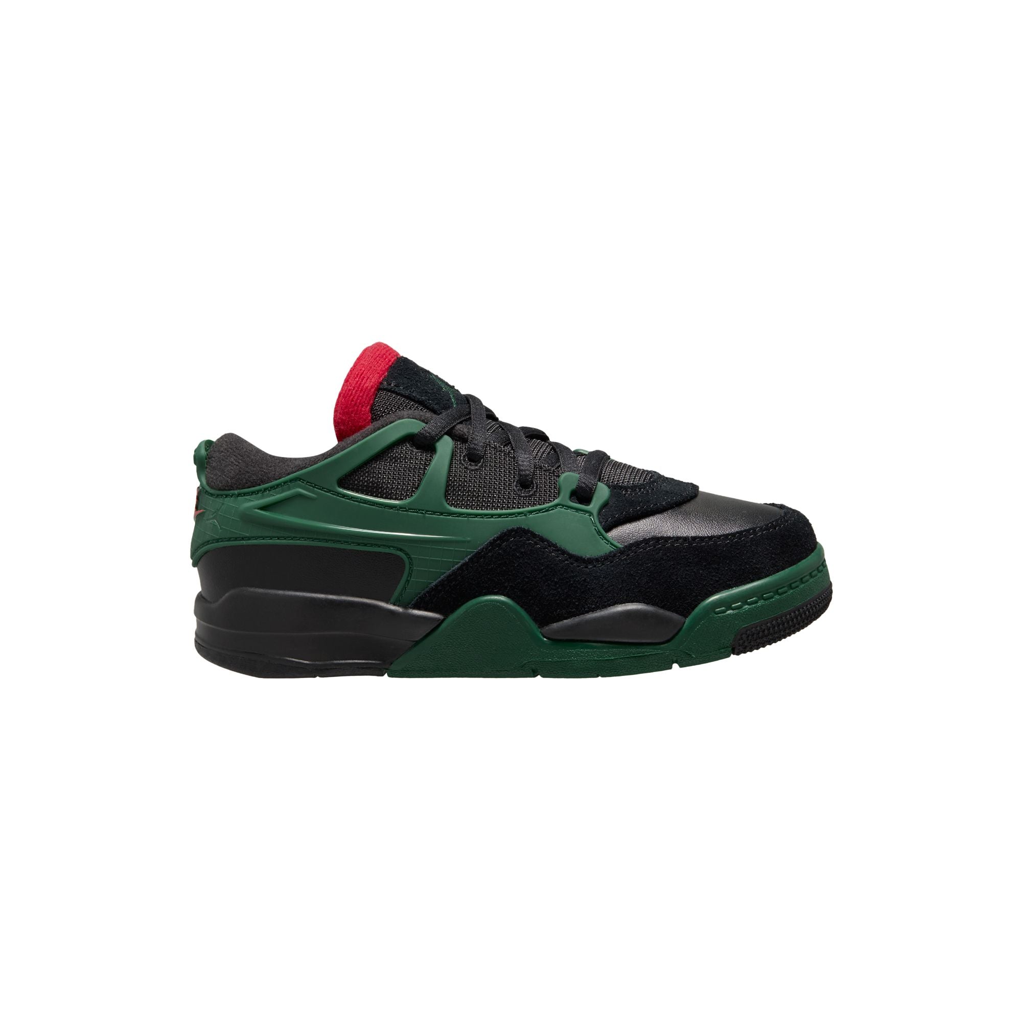 KIDS JORDAN 4 RM PS (BLACK/VARSITY RED/GORGE GREEN)