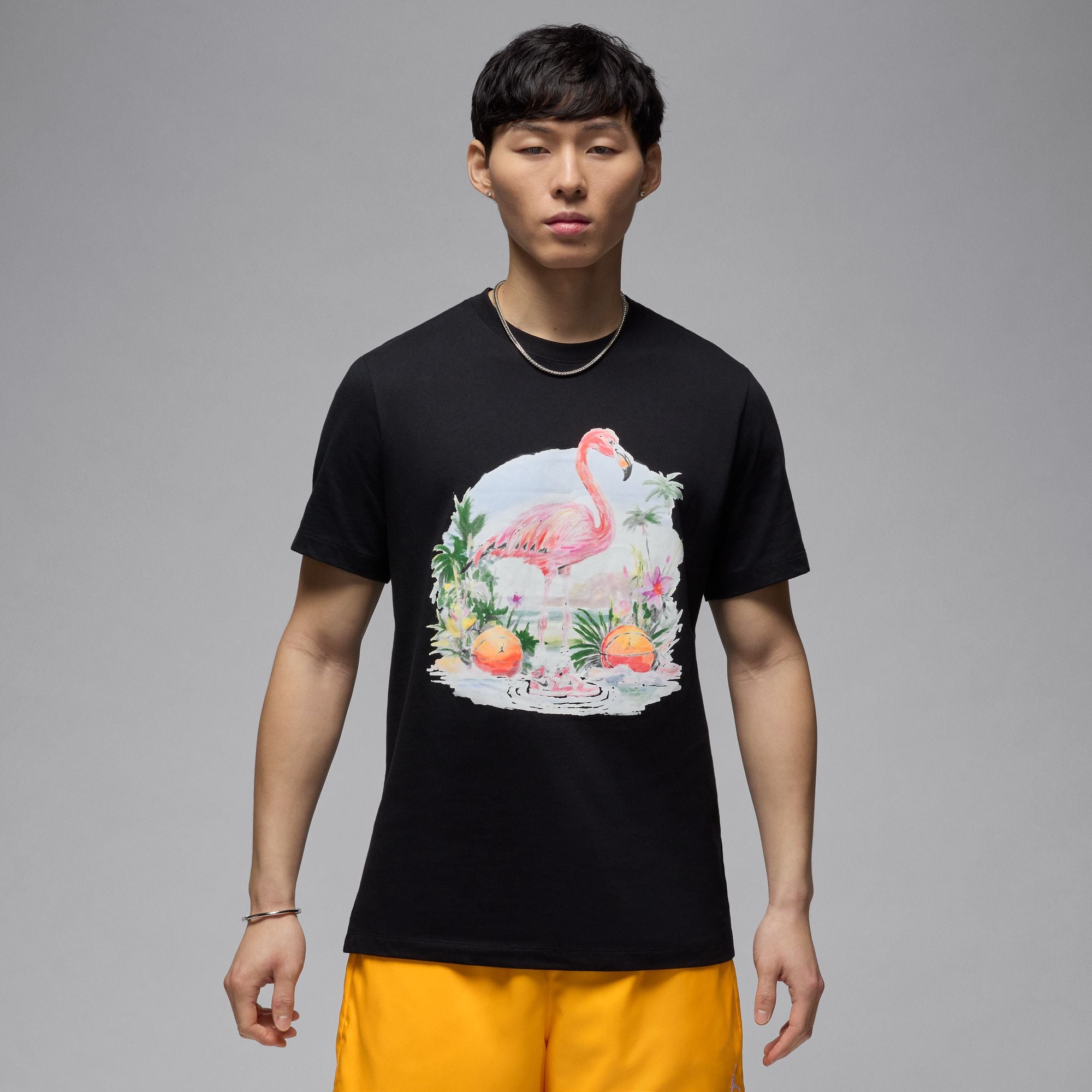 MENS JORDAN FLT ESS FLMNGO SS SHIRT (BLACK/WHITE)