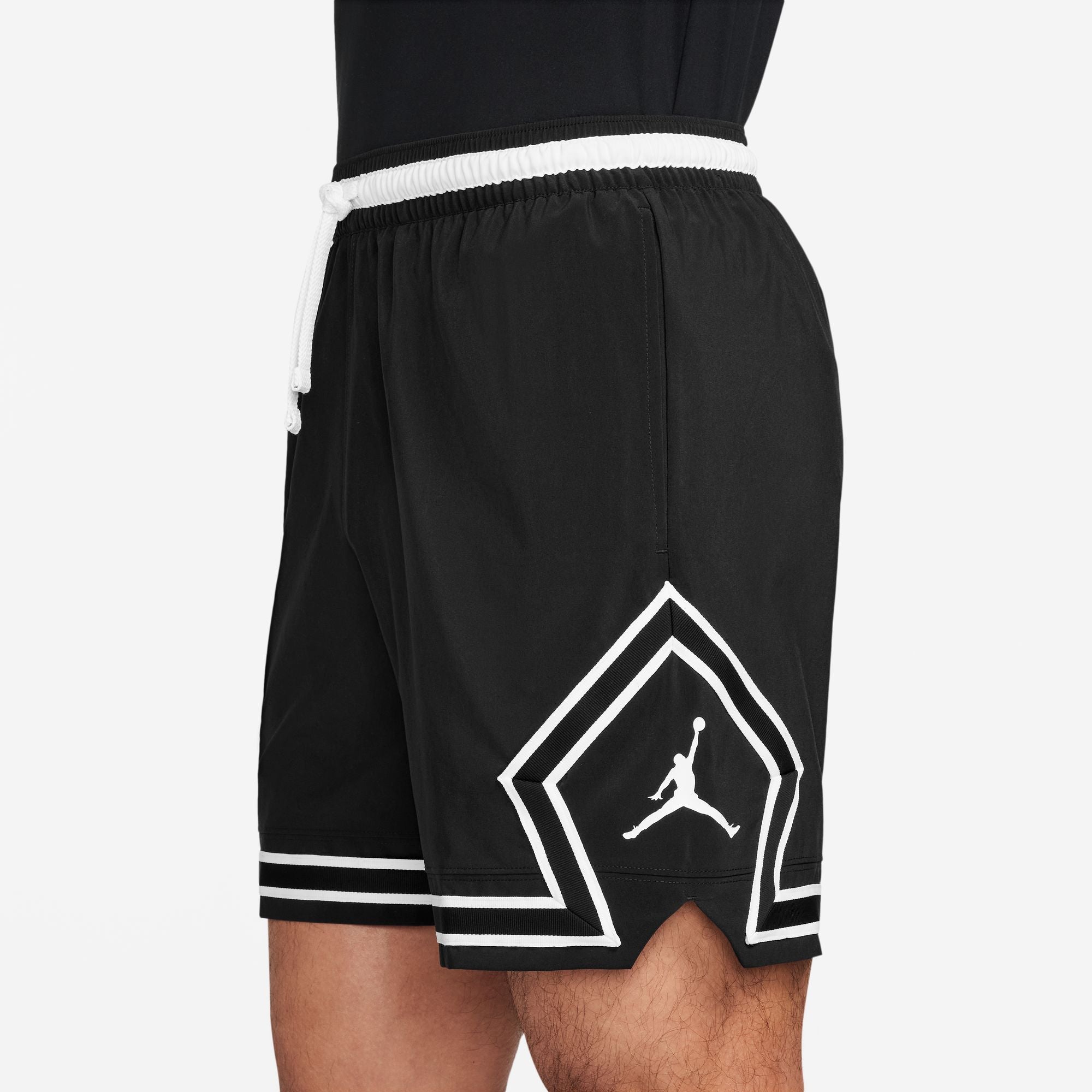 MENS DRI-FIT WOVEN DIAMOND SHORT (BLACK/WHITE)