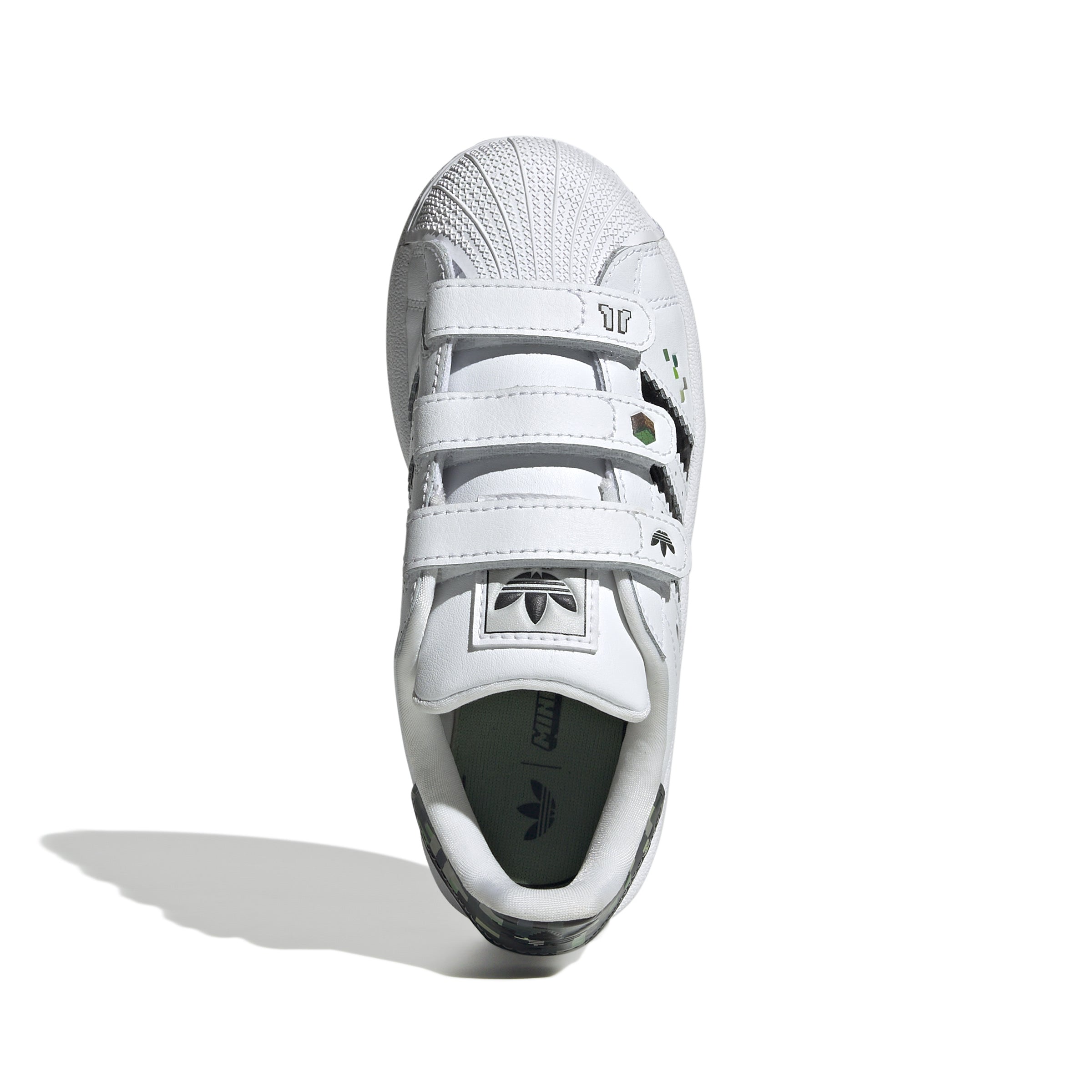 KIDS MINECRAFT X ADIDAS SUPERSTAR CREEPER CF C (WHITE/BLACK)
