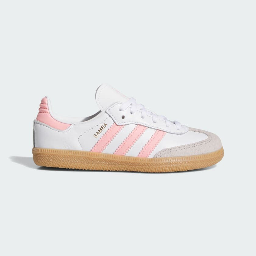 adidas Kids' Preschool Samba OG Shoes, Size 3, White/Pink