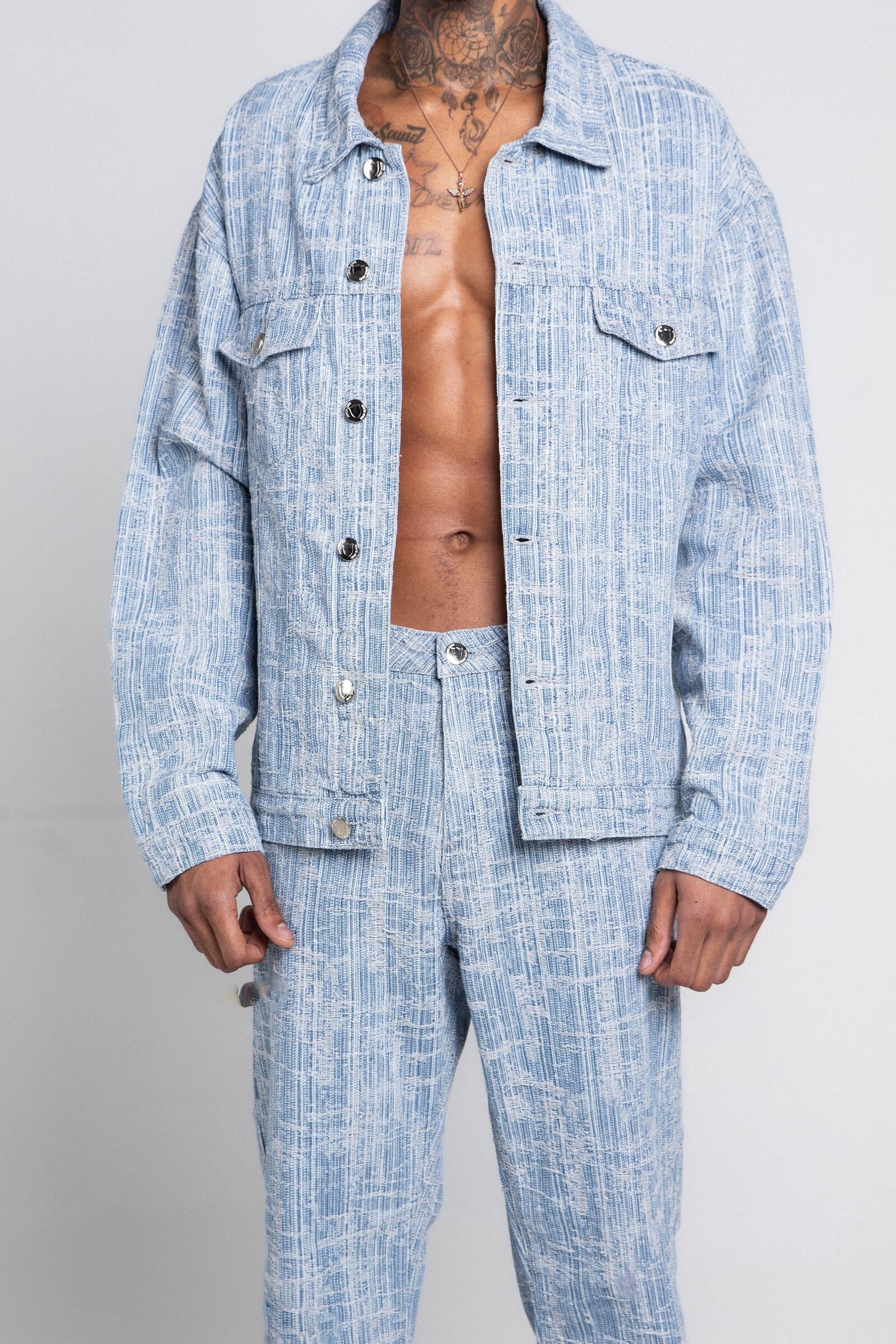 MENS ARMOR JEANS BAMBOO JACKET (BLUE)