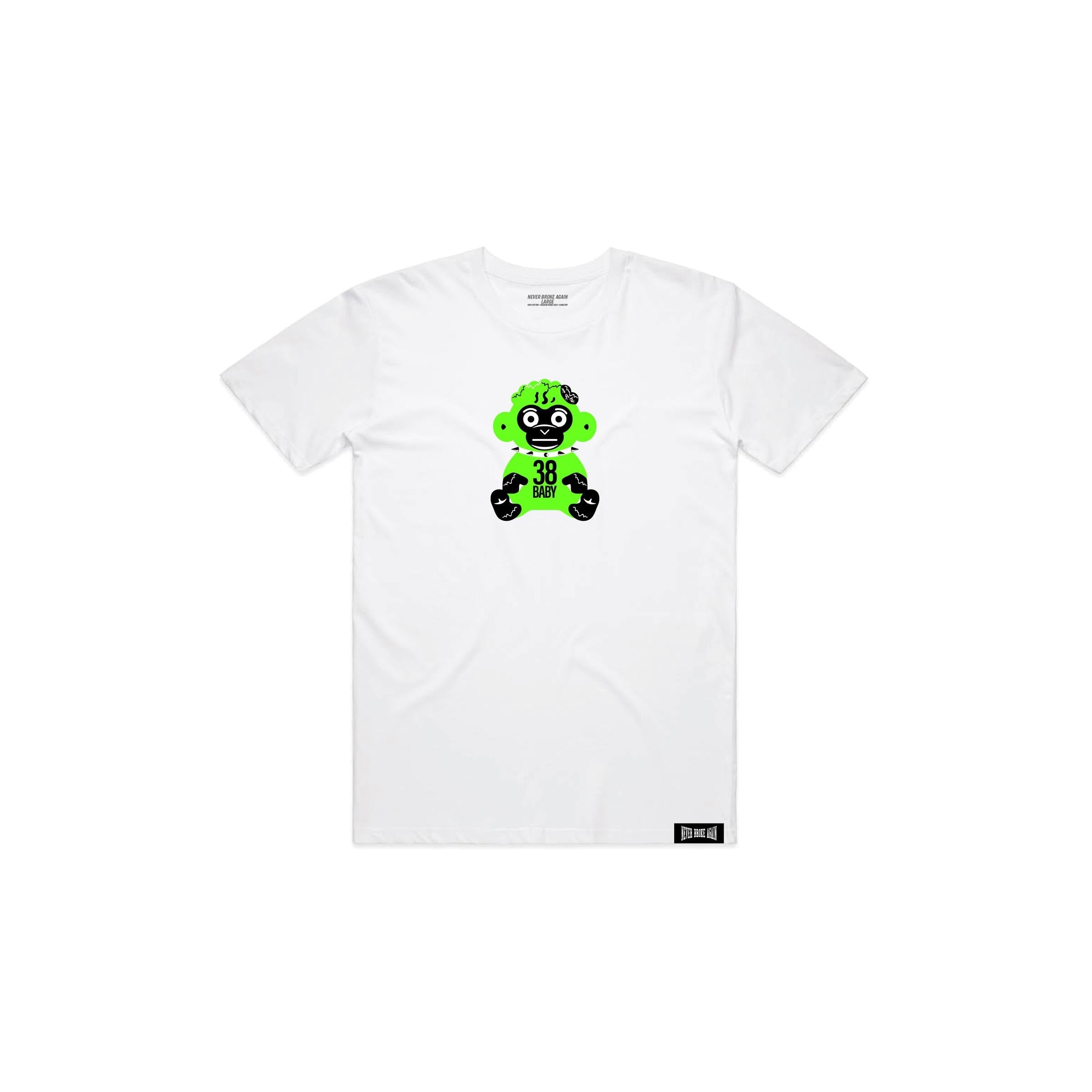 KID'S 38 BABY T-SHIRT (WHITE/LIME)