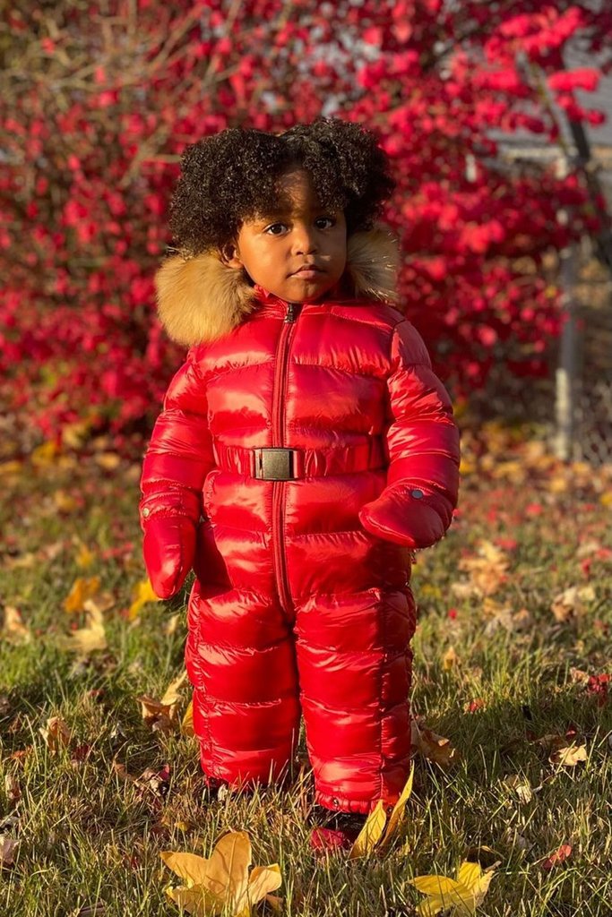 NEWBORN JORDAN CRAIG ASTORIA SNOWSUIT (RED)