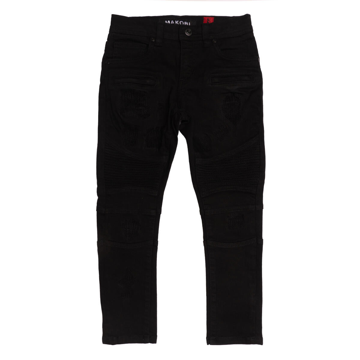 KIDS MAKOBI RICK BIKER JEAN (BLACK/BLACK)