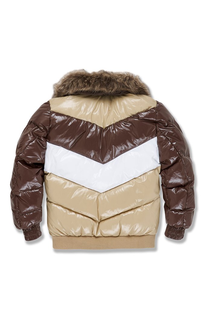 KID'S JORDAN CRAIG SUGAR HILL PUFFER JACKET (MOCHA)